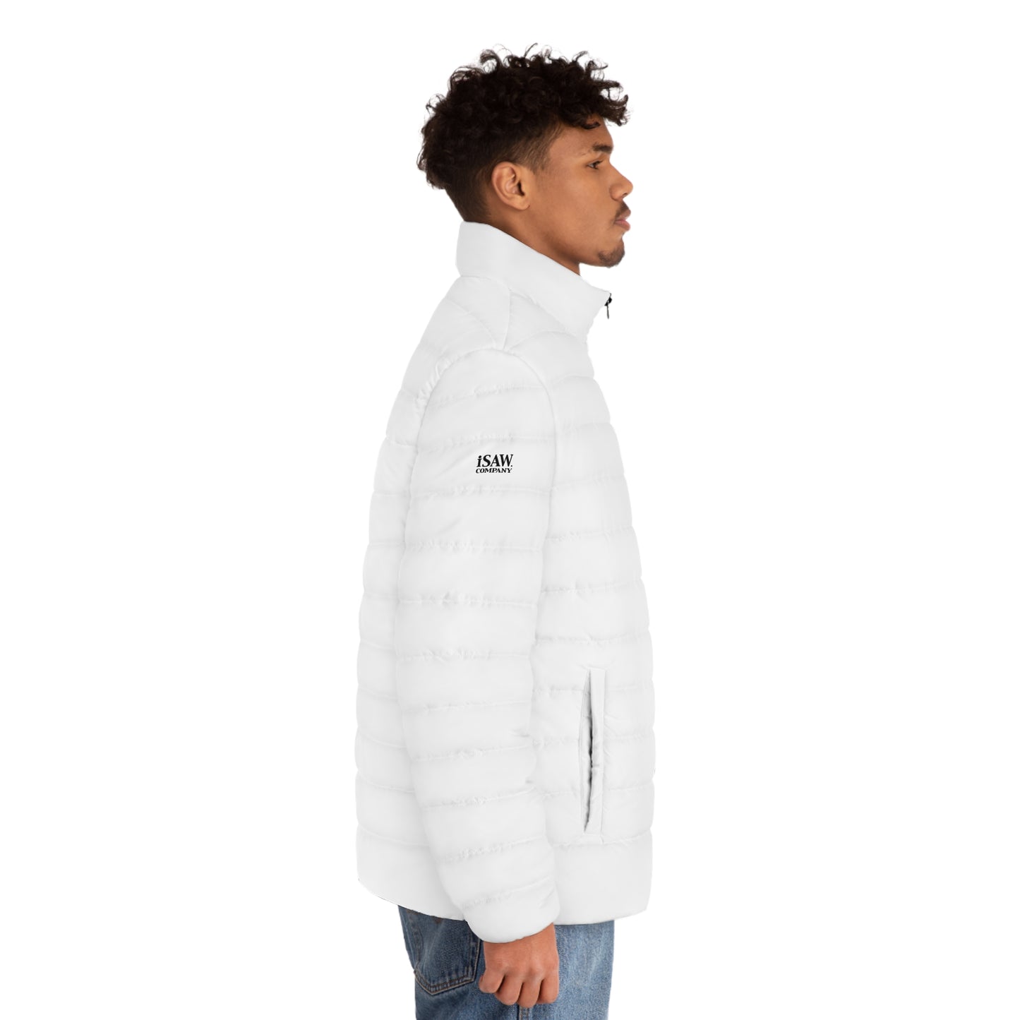 iSAW Mens White Puffer Jacket - iSAW Company