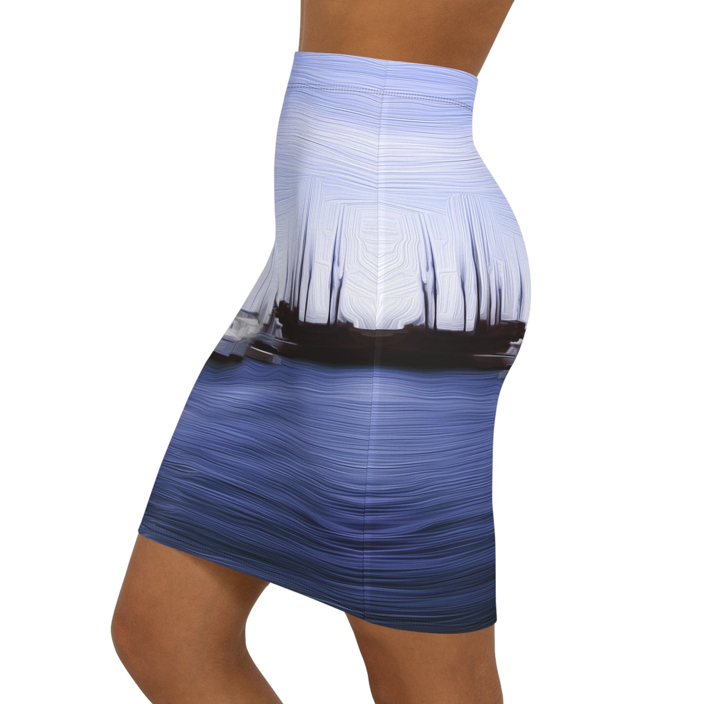 The Sleeping Yachts (at Afternoon) - Womens Pencil Skirt - iSAW Company