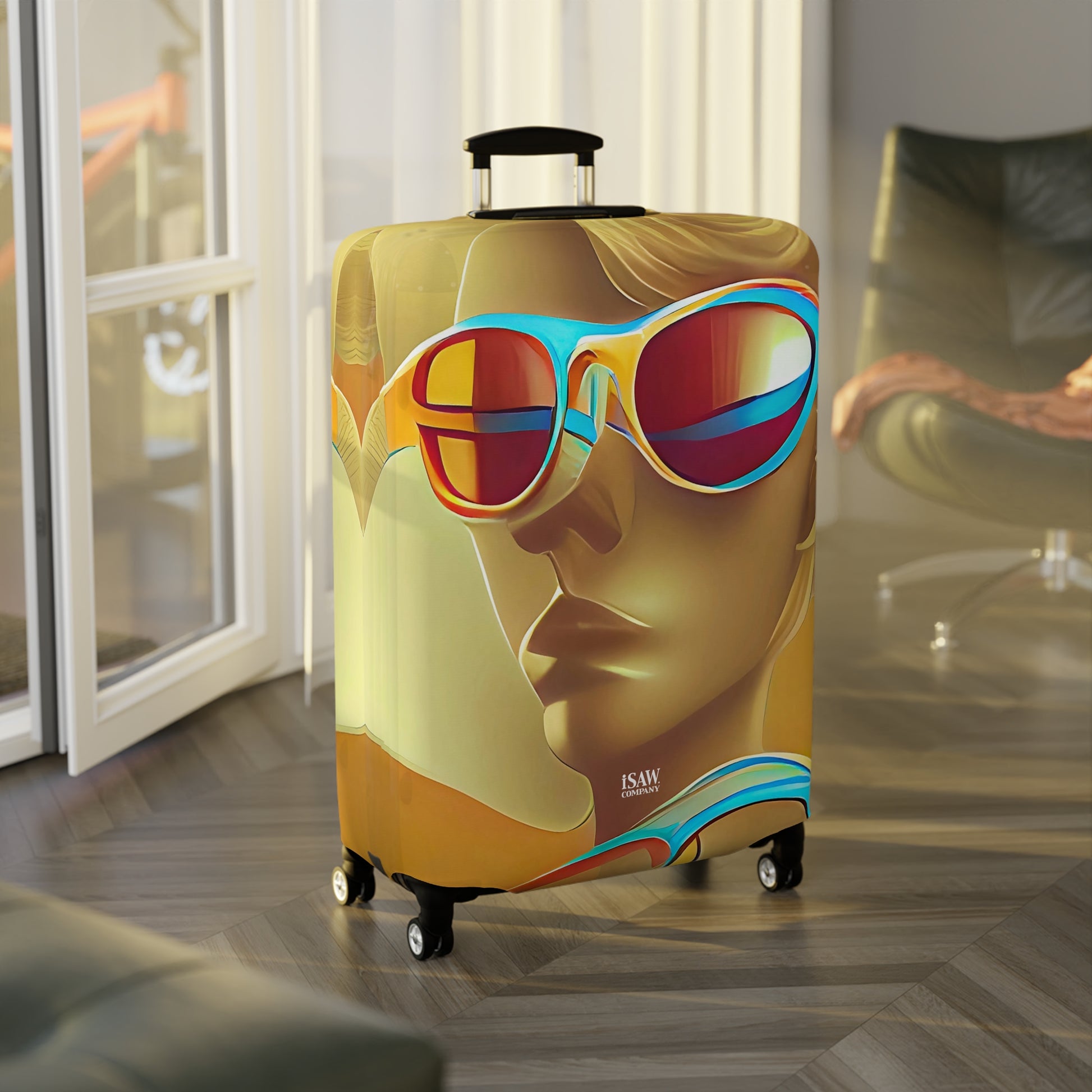 Retro Cool Orange – Protective Suitcase Cover - iSAW Company