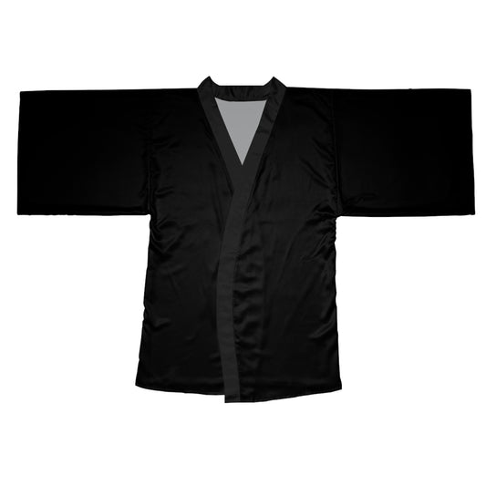 iSAW Womens Black Long Sleeve Kimono Robe - iSAW Company