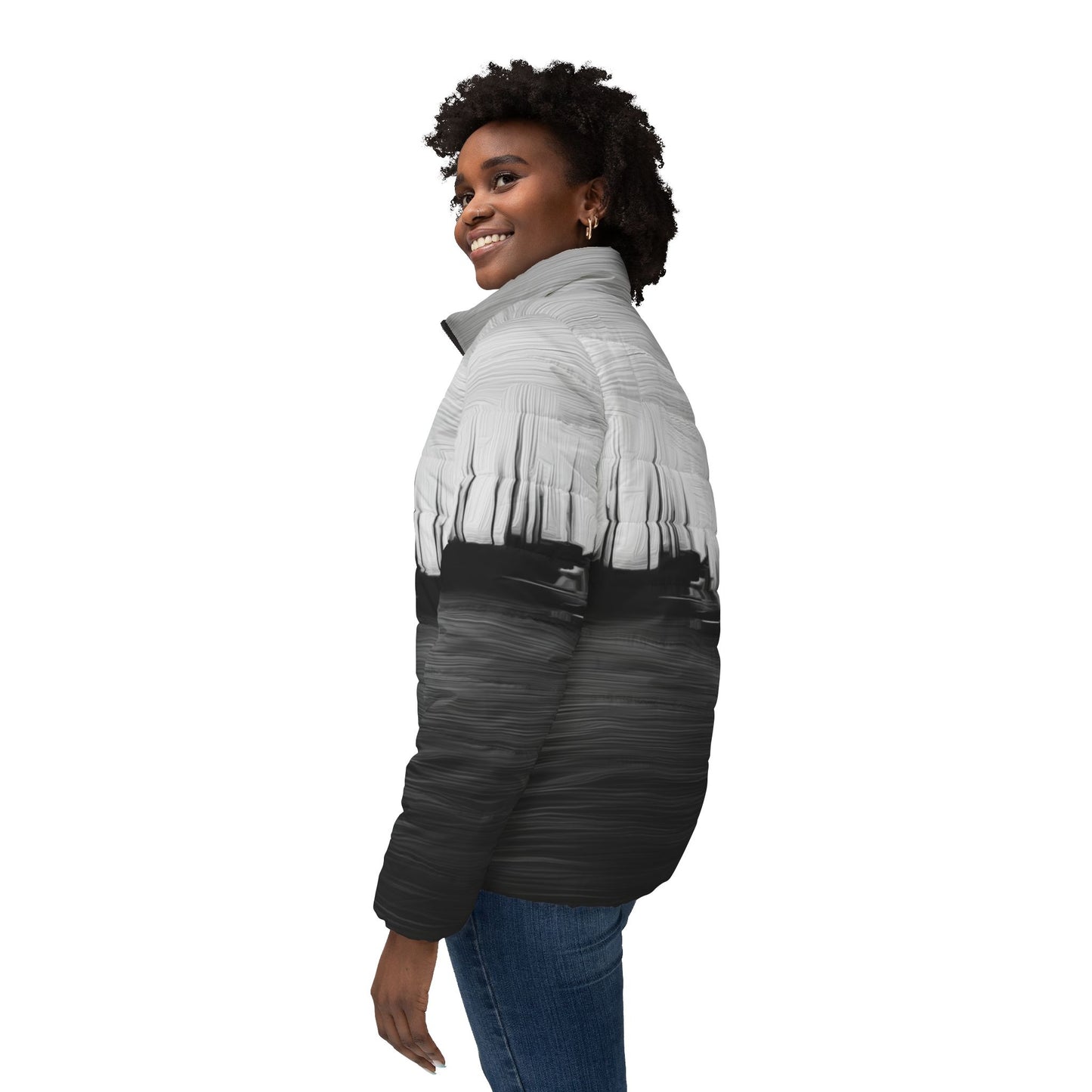 The Sleeping Yachts (at Night) - Womens Puffer Jacket - iSAW Company