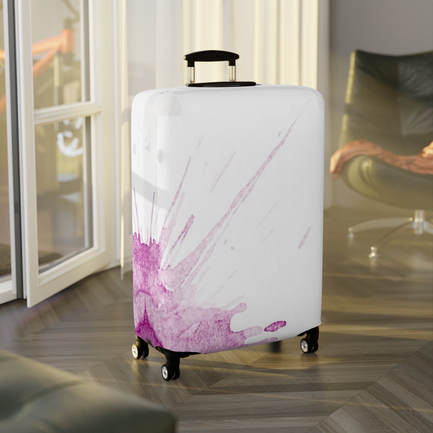 Watercolour Pink Splash – Protective Suitcase Cover - iSAW Company