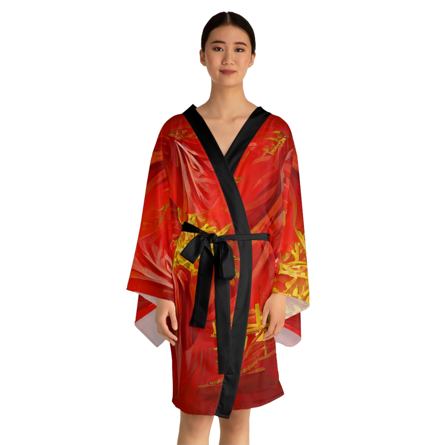Qízhì - Womens Long Sleeve Kimono Robe - iSAW Company