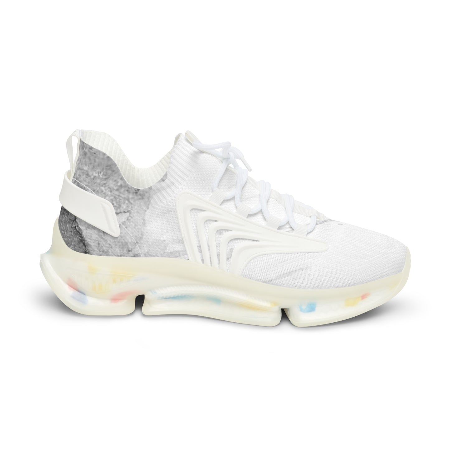 Watercolour Grey Splash - Mens Mesh Street Sneakers - iSAW Company
