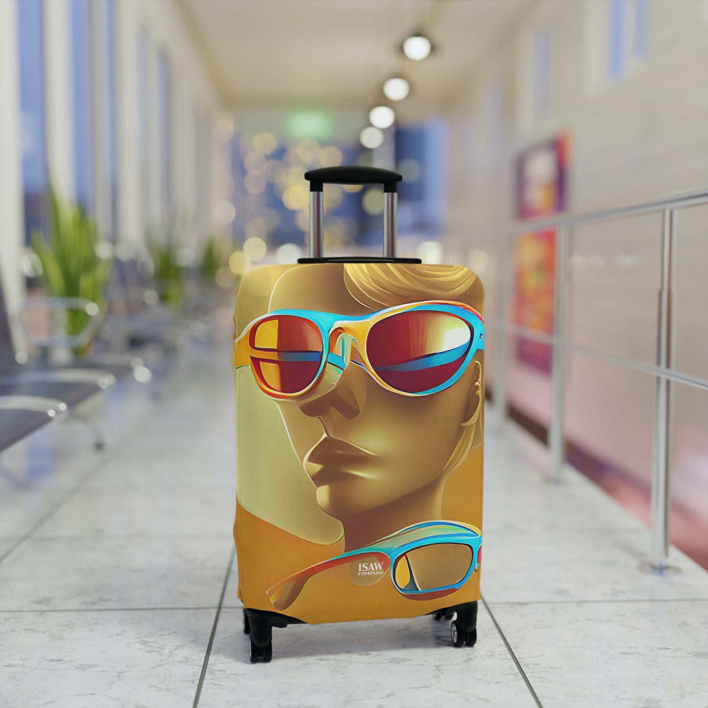 Retro Cool Orange – Protective Suitcase Cover - iSAW Company