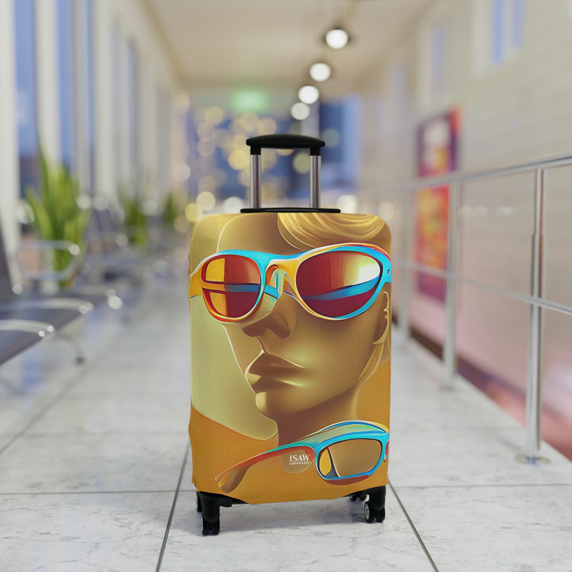 Retro Cool Orange – Protective Suitcase Cover - iSAW Company