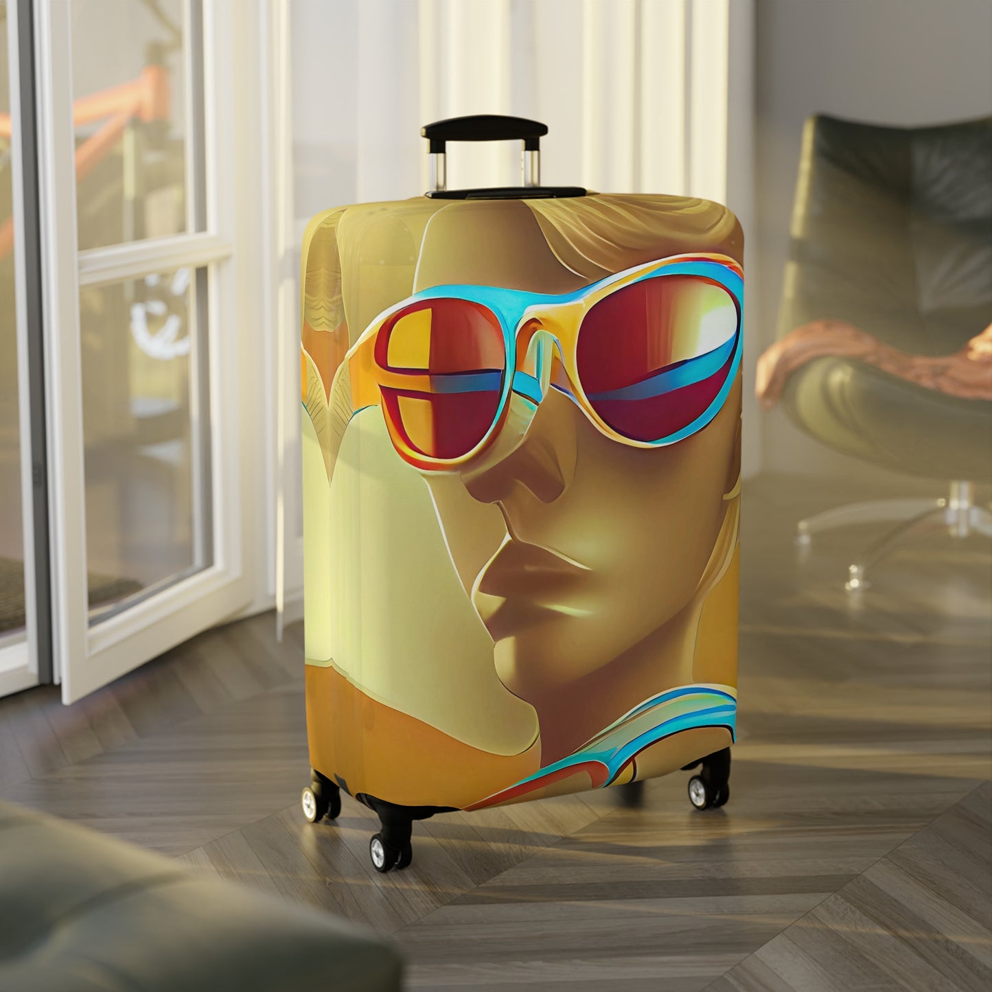 Retro Cool Orange – Protective Suitcase Cover - iSAW Company