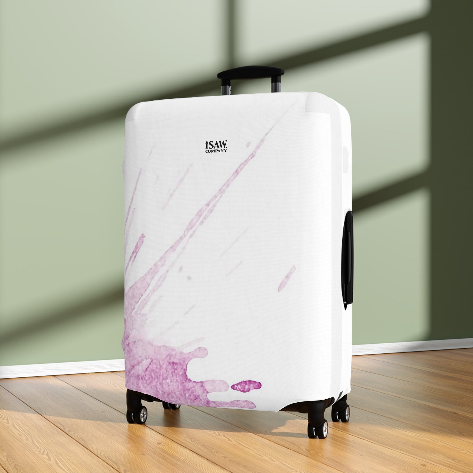 Watercolour Pink Splash – Protective Suitcase Cover - iSAW Company