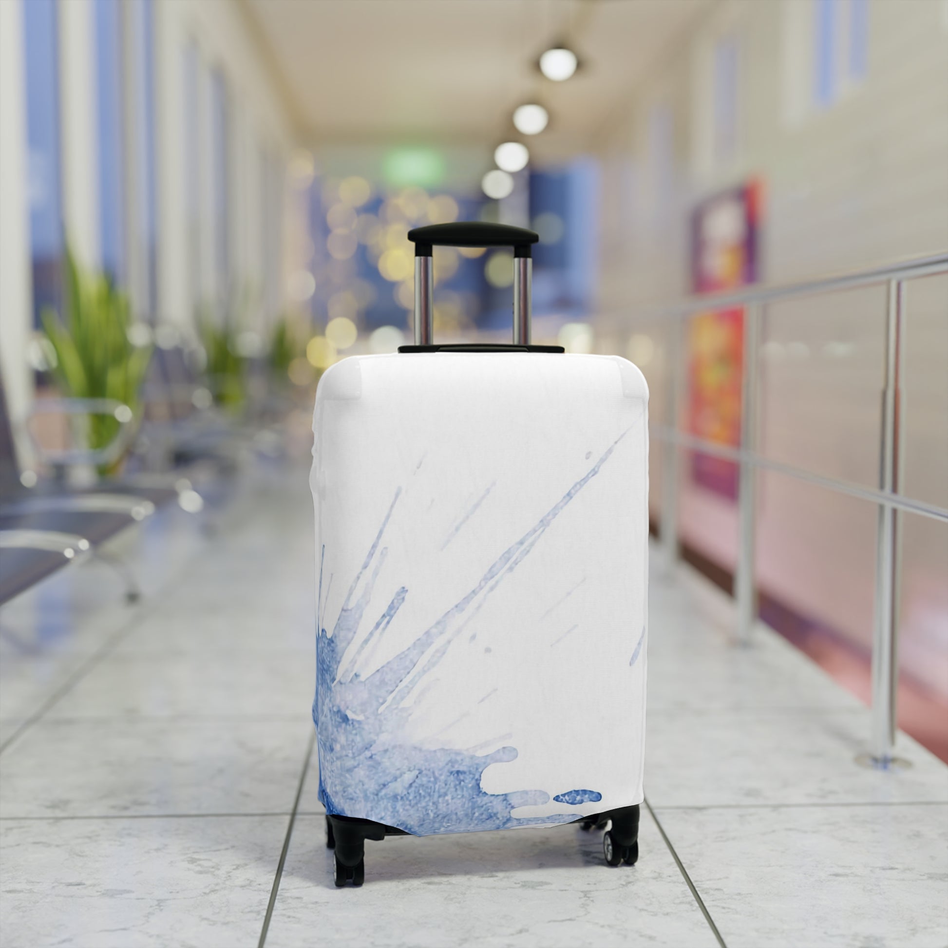 Watercolour Blue Splash – Protective Suitcase Cover - iSAW Company