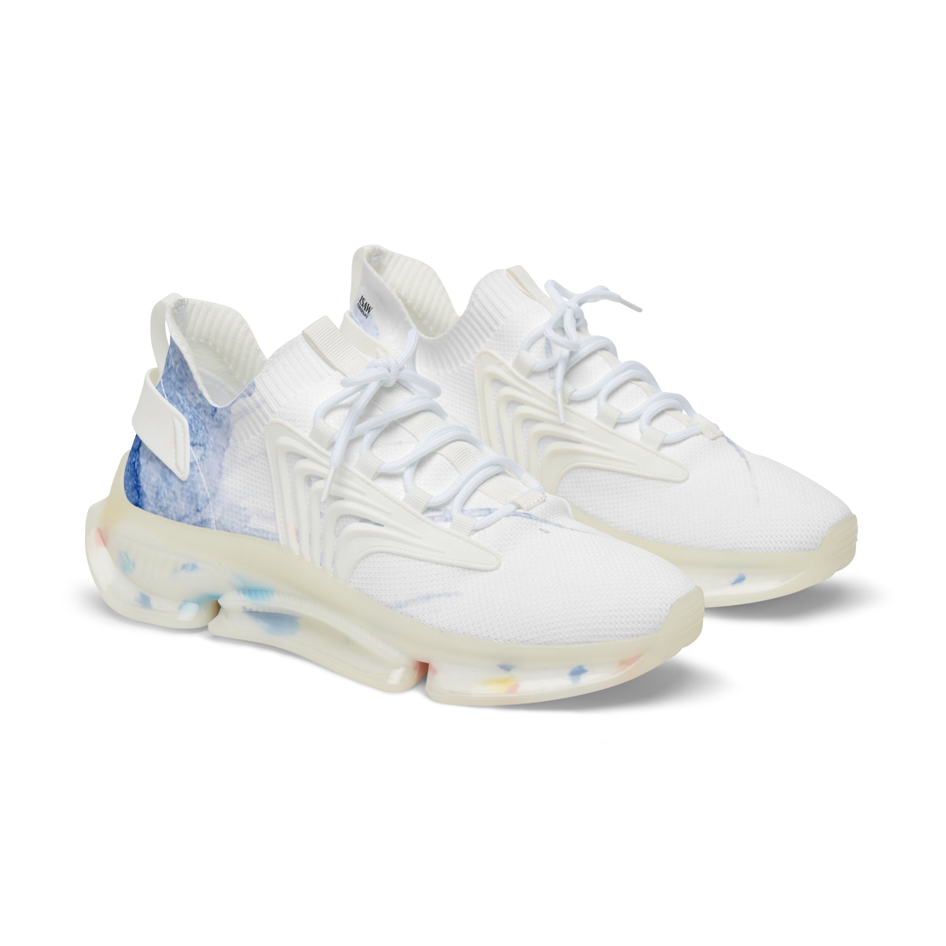 Watercolour Blue Splash - Mens Mesh Street Sneakers - iSAW Company