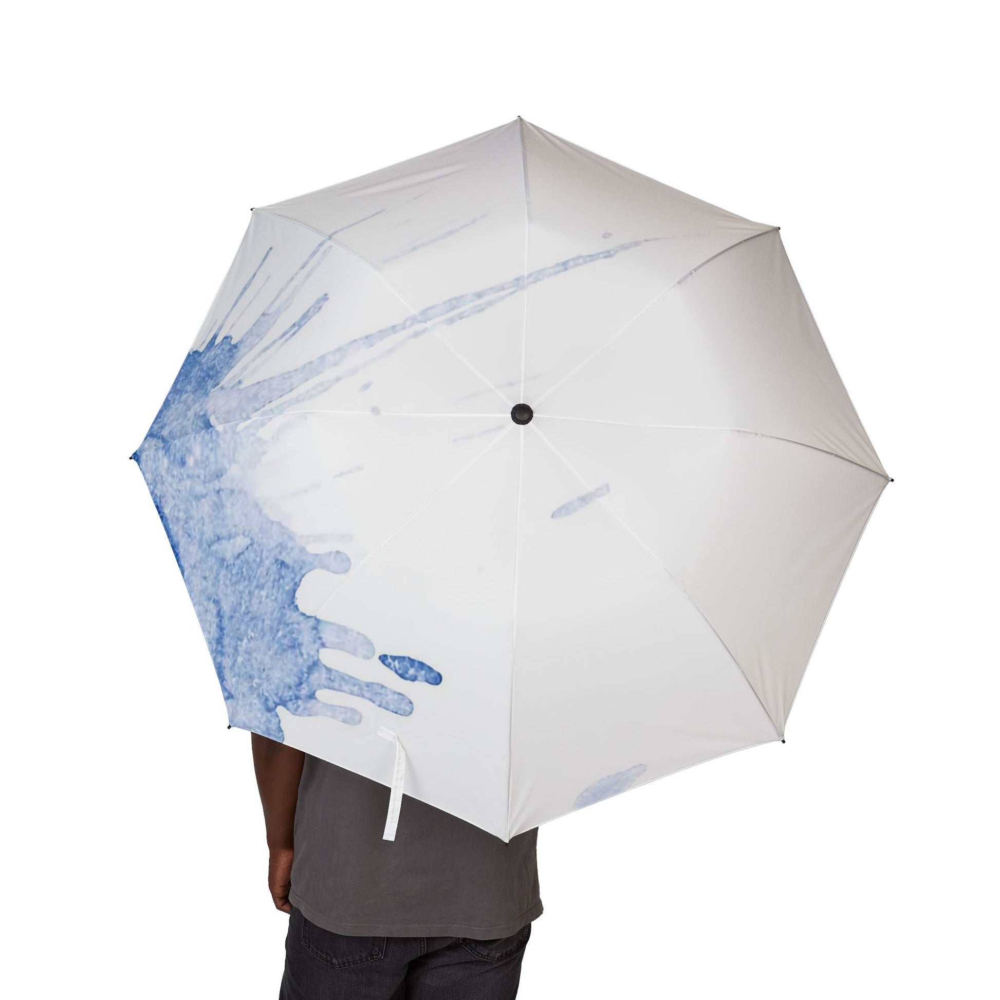Watercolour Blue Splash - Windproof Umbrella - iSAW Company