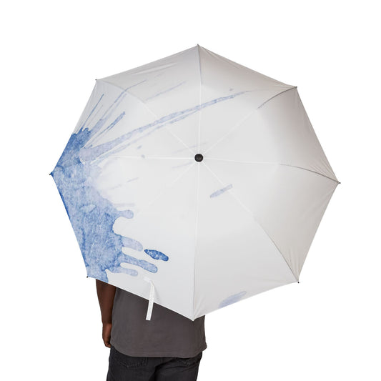Watercolour Blue Splash - Windproof Umbrella - iSAW Company