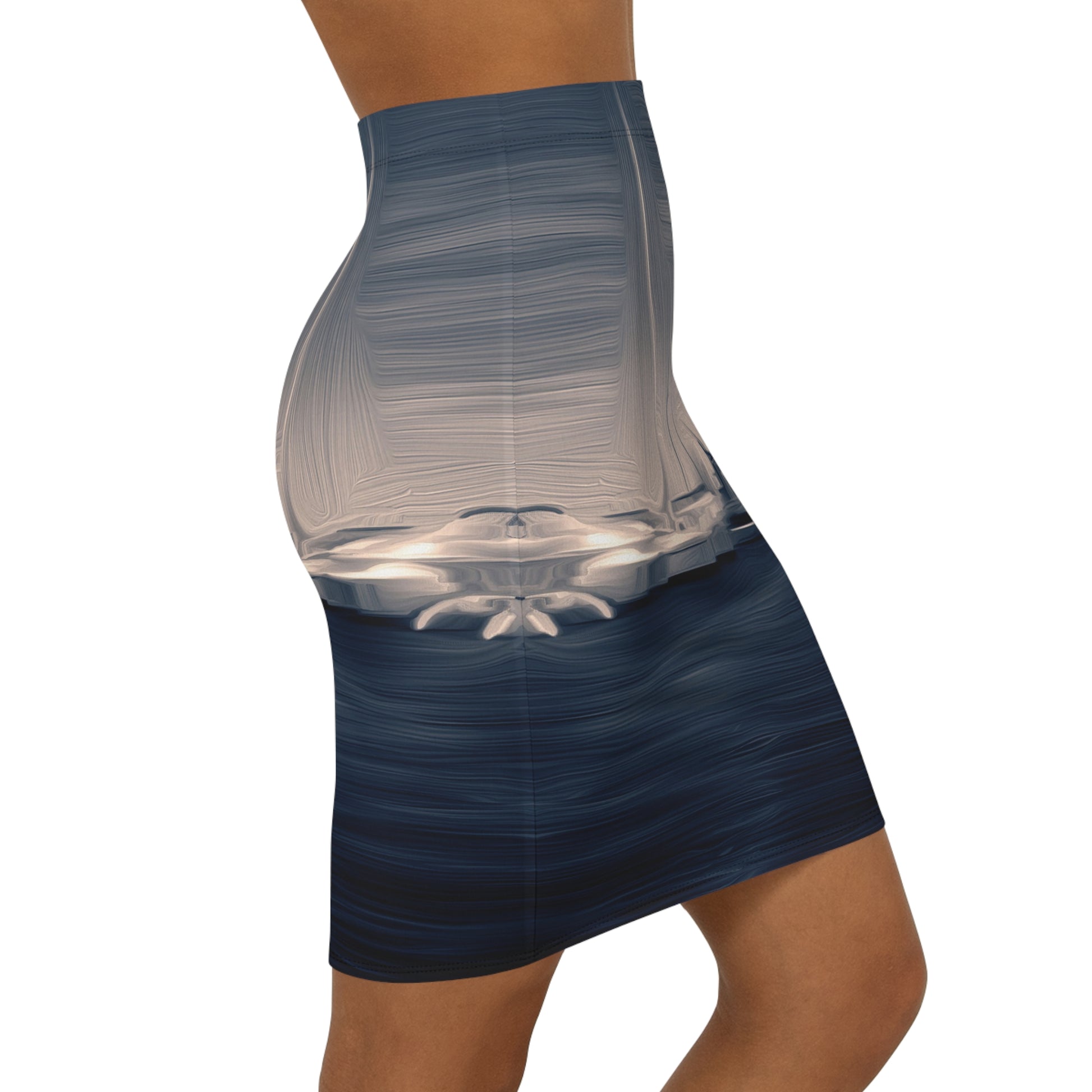 The Sleeping Yachts (at Sunrise) - Womens Pencil Skirt - iSAW Company