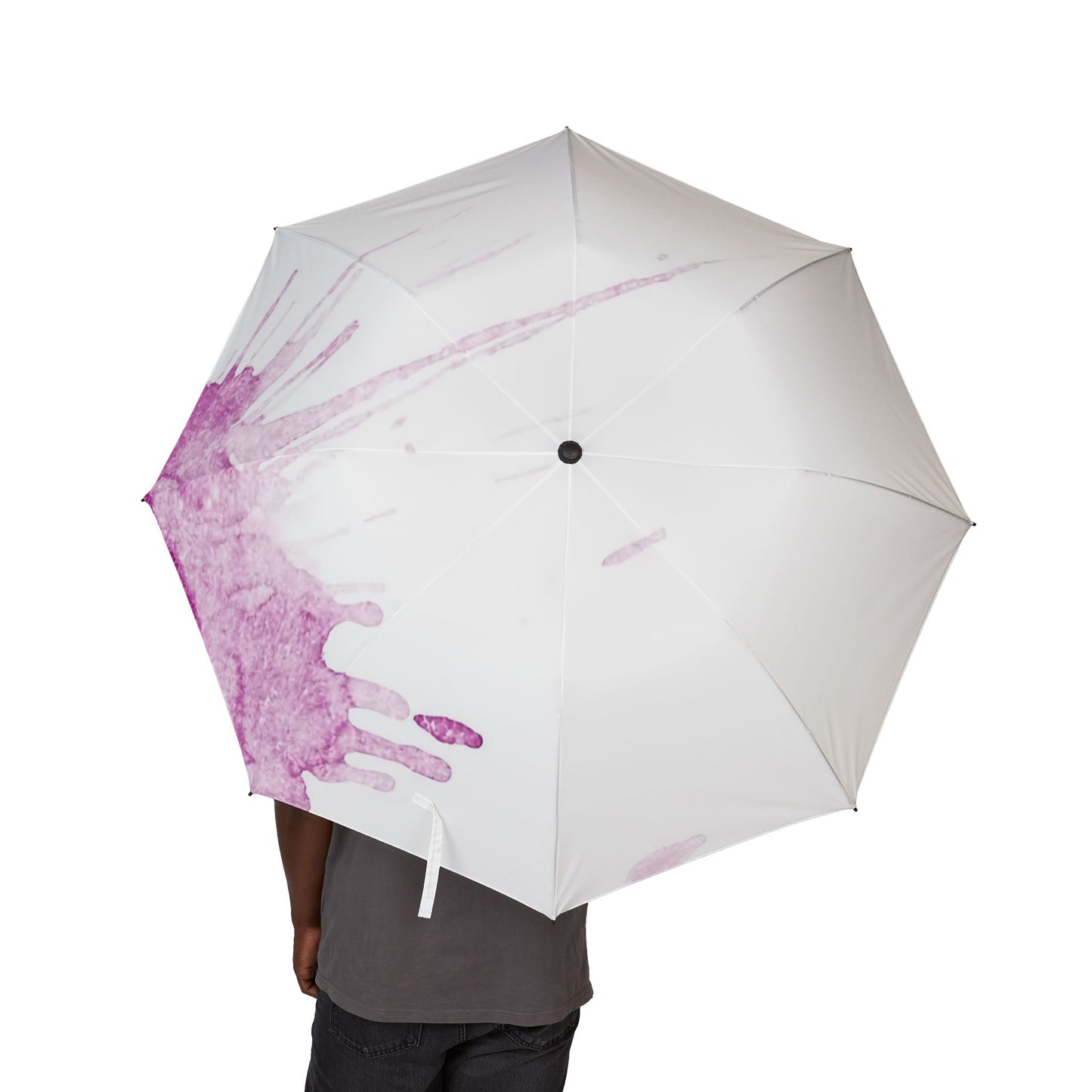 Watercolour Pink Splash - Windproof Umbrella - iSAW Company