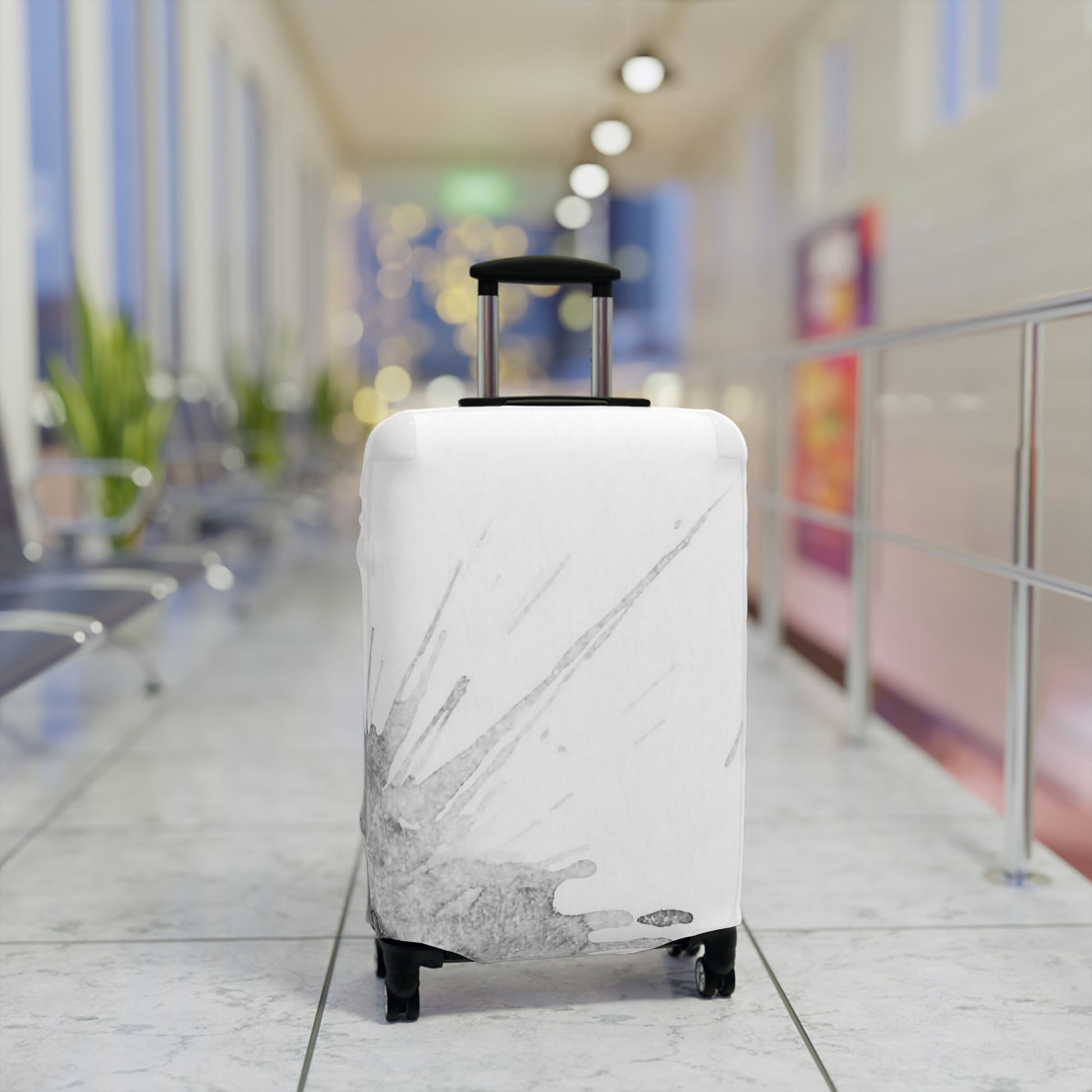 Watercolour Grey Splash – Protective Suitcase Cover - iSAW Company