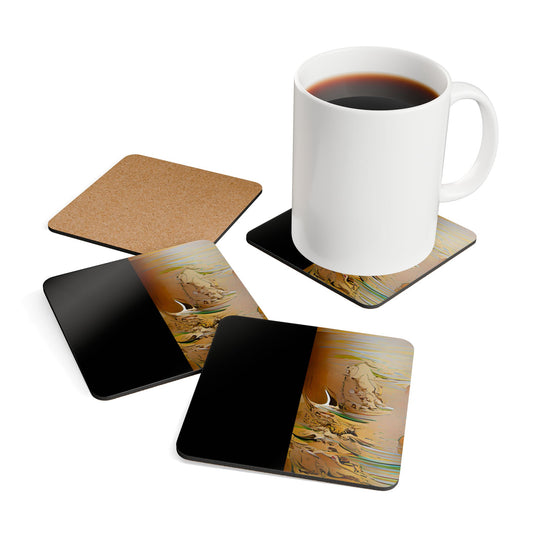 Half Black Half Gāolàng - Cork Back Coaster Set - iSAW Company
