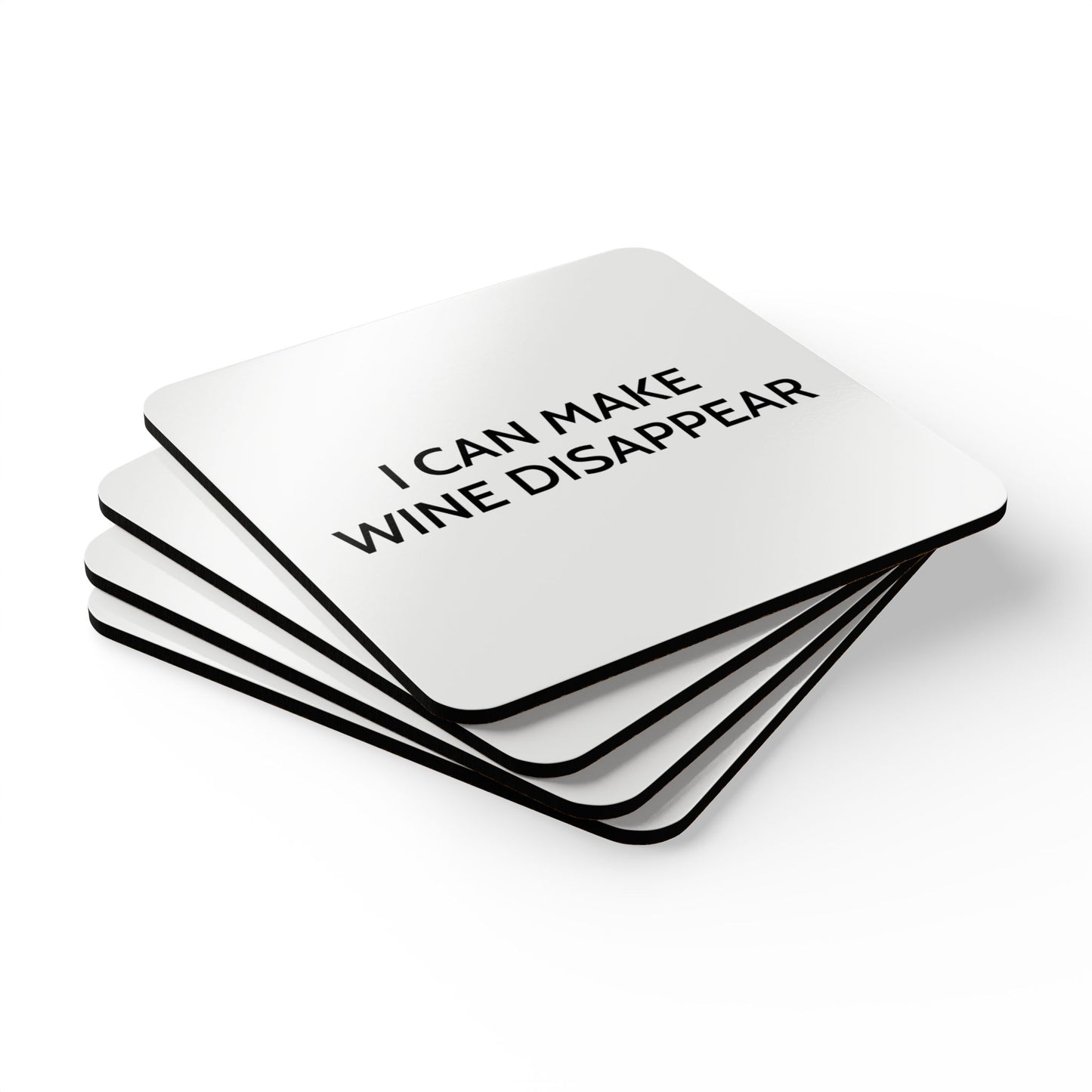 I Can Make Wine Disappear - White Cork Back Coaster Set - iSAW Company