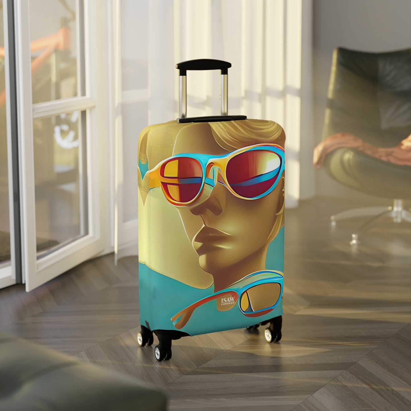 Retro Cool Blue – Protective Suitcase Cover - iSAW Company