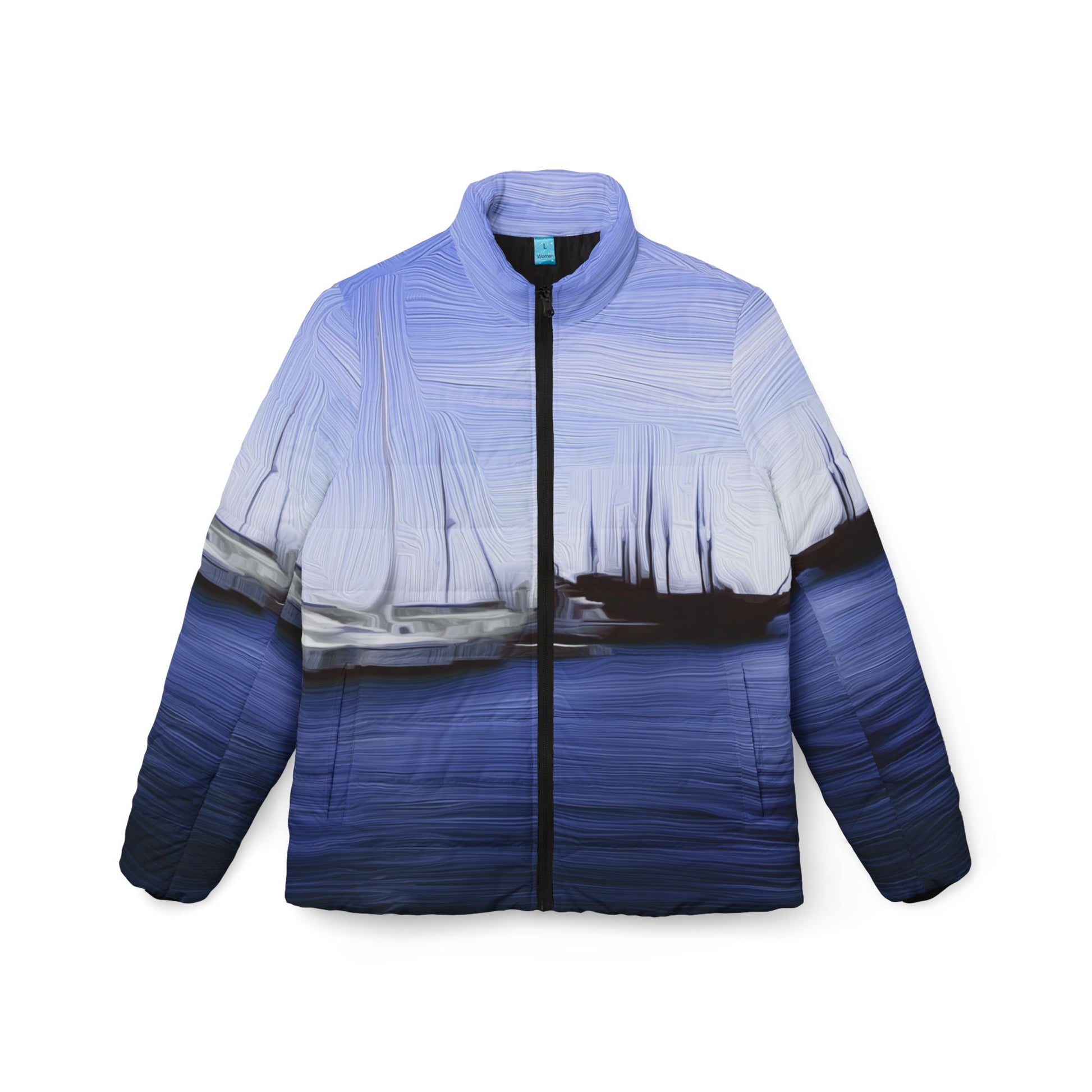 The Sleeping Yachts (at Afternoon) - Womens Puffer Jacket - iSAW Company