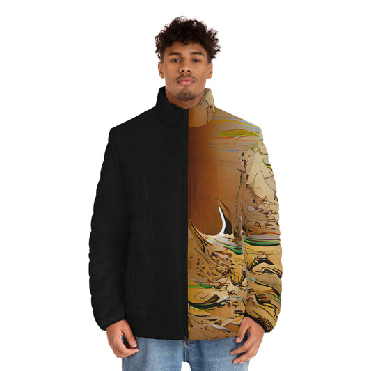 Half Black Half Gāolàng - Mens Puffer Jacket - iSAW Company