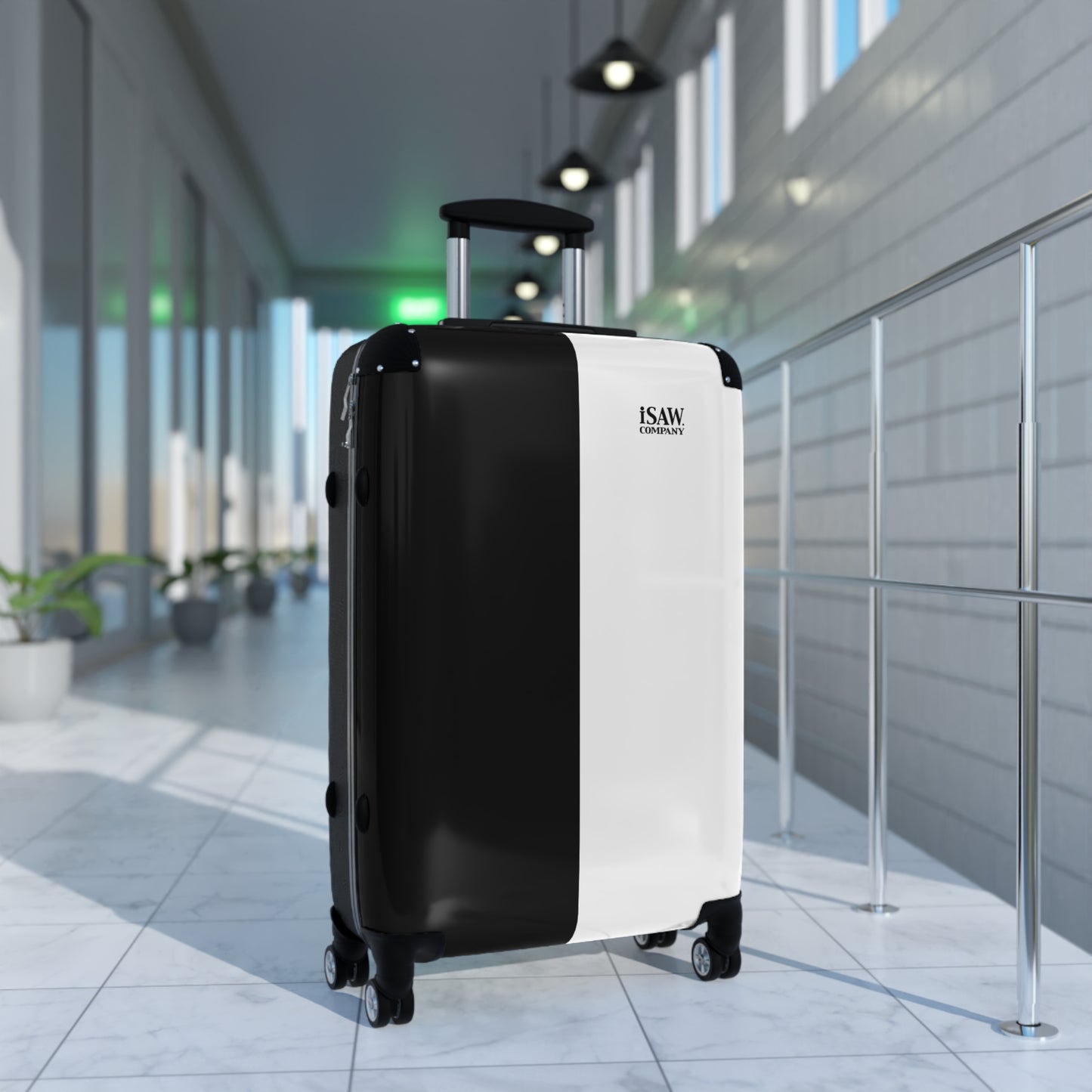 Half Black Half White - Hard - Shell Suitcase - iSAW Company