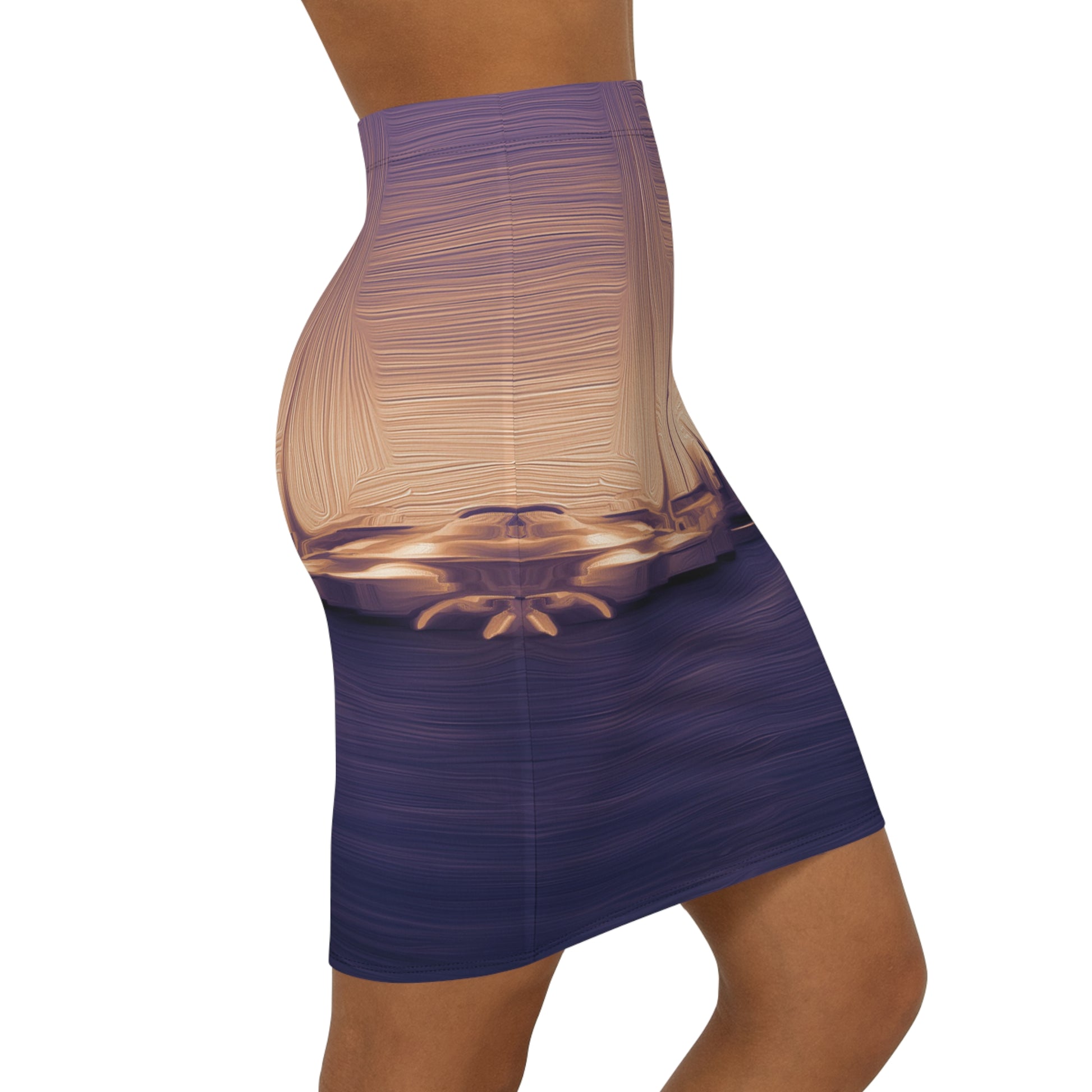 The Sleeping Yachts (at Sunset) - Womens Pencil Skirt - iSAW Company