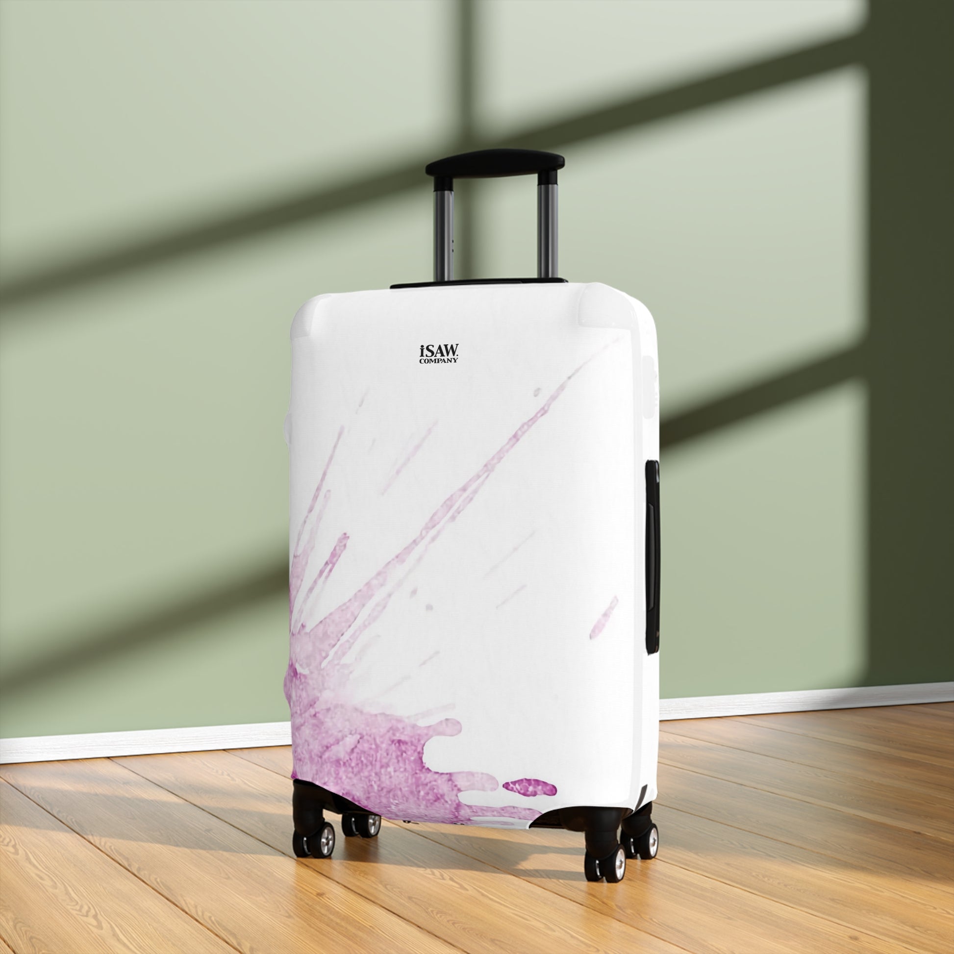 Watercolour Pink Splash – Protective Suitcase Cover - iSAW Company