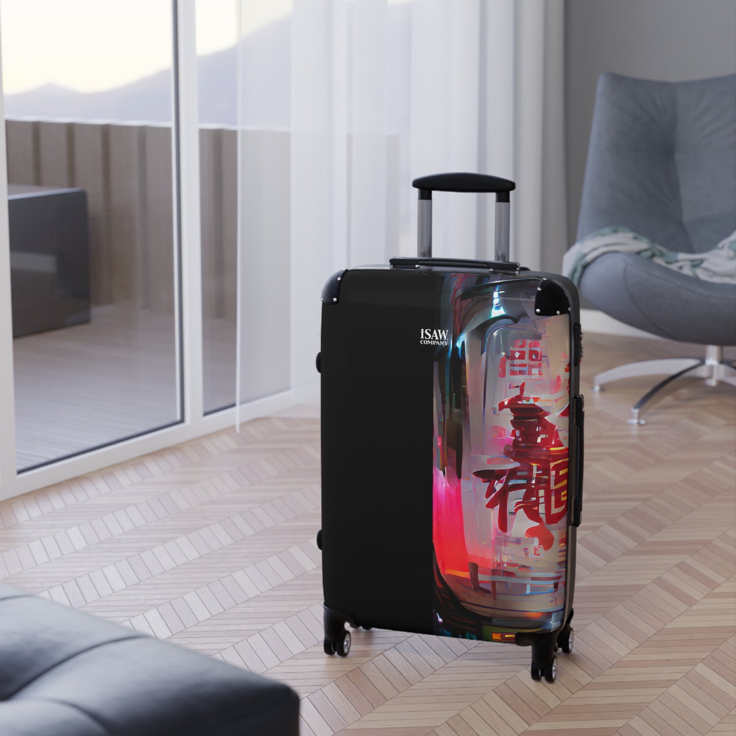 Half Black Half Báijiǔ - Hard - Shell Suitcase - iSAW Company
