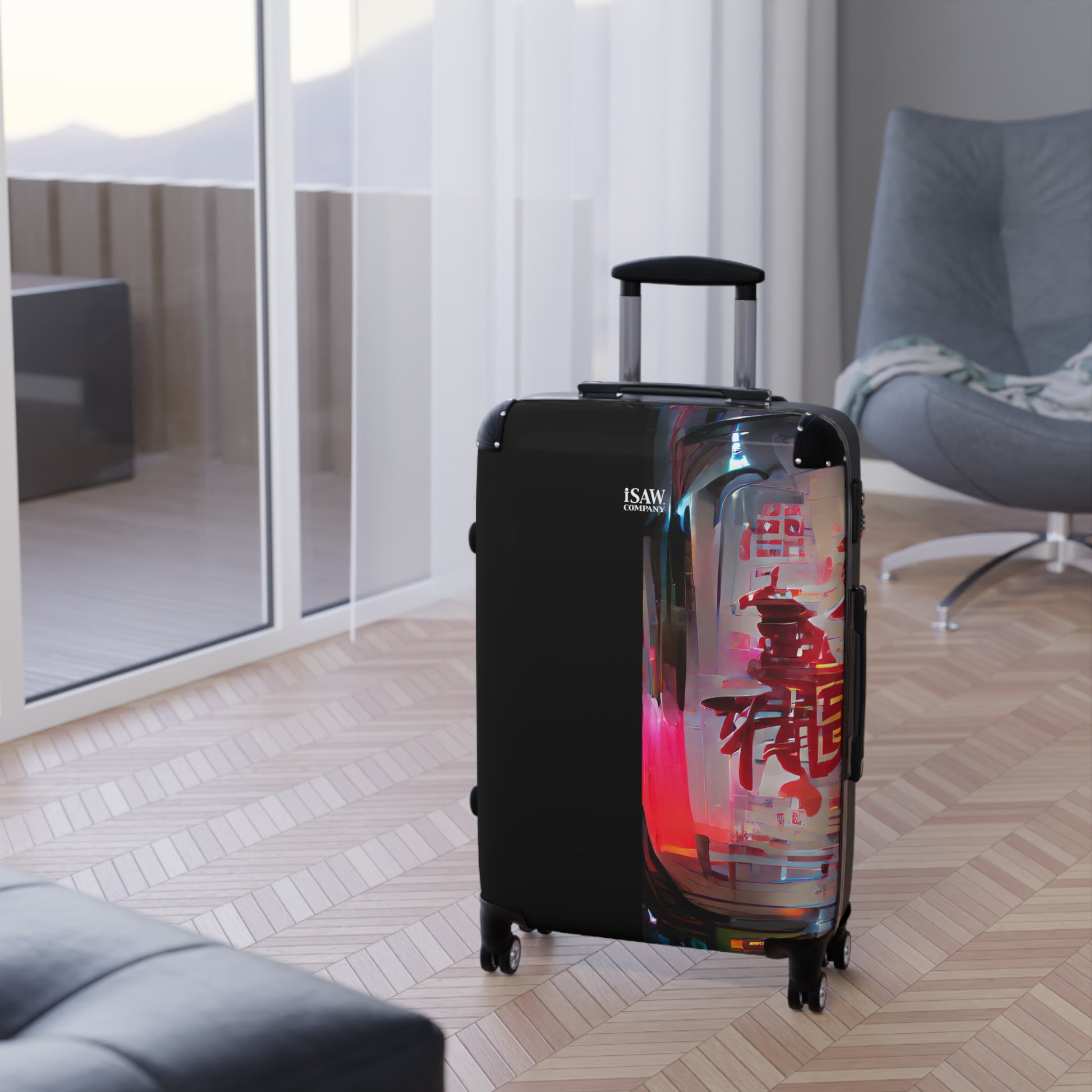Half Black Half Báijiǔ - Hard - Shell Suitcase - iSAW Company