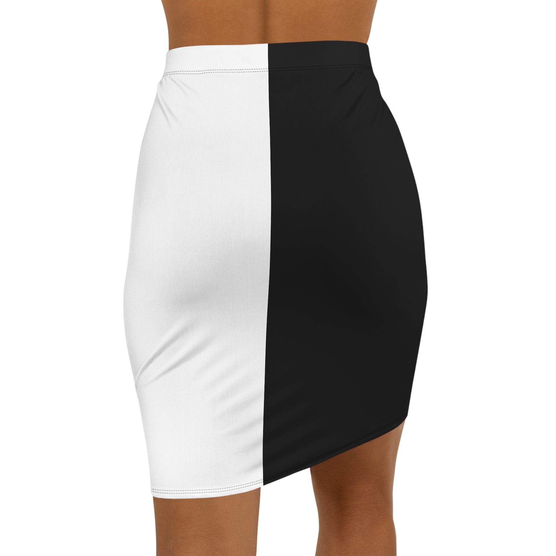 Half Black Half White - Womens Pencil Skirt - iSAW Company