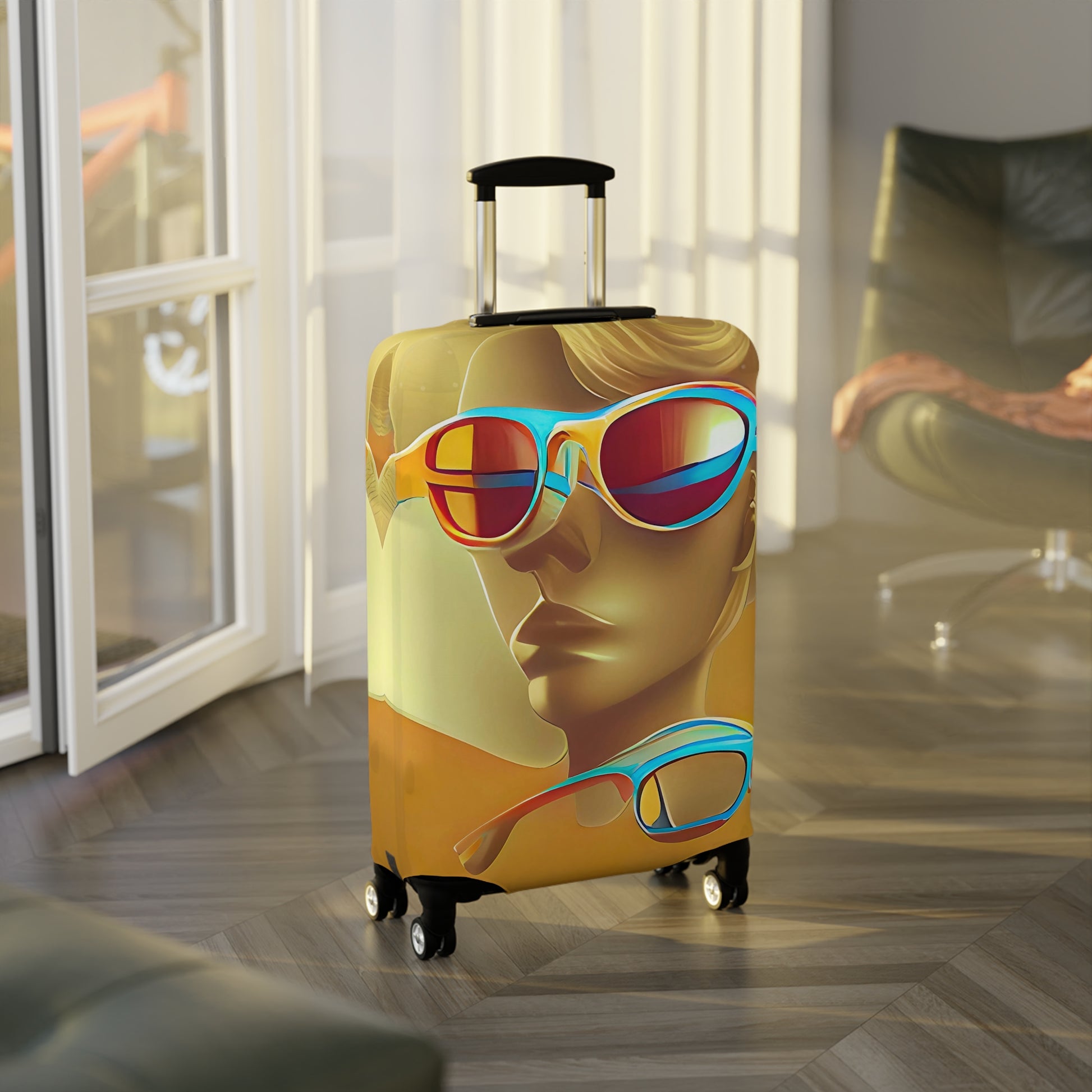 Retro Cool Orange – Protective Suitcase Cover - iSAW Company