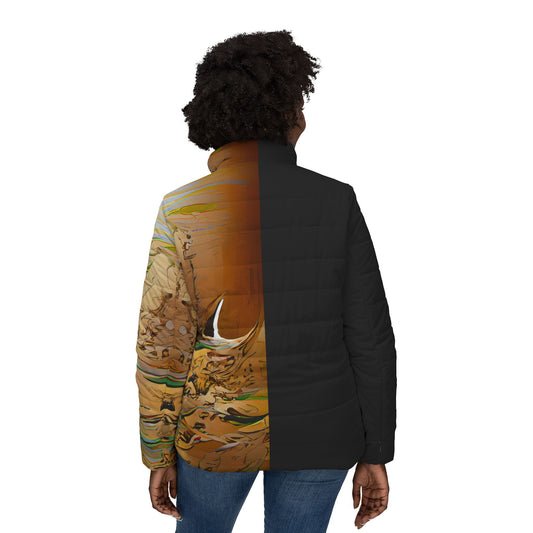 Half Black Half Gāolàng - Womens Puffer Jacket - iSAW Company