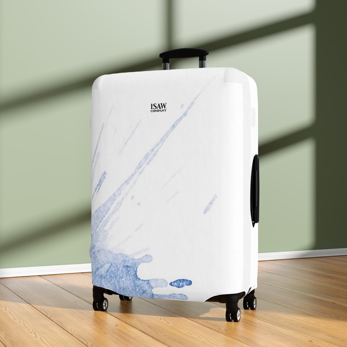 Watercolour Blue Splash – Protective Suitcase Cover - iSAW Company