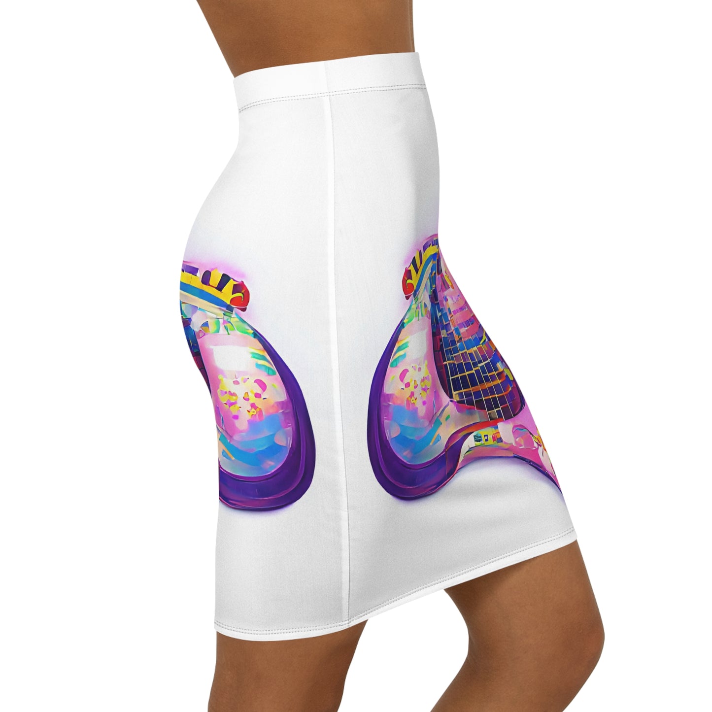 Hippie Guitar - Womens Pencil Skirt - iSAW Company