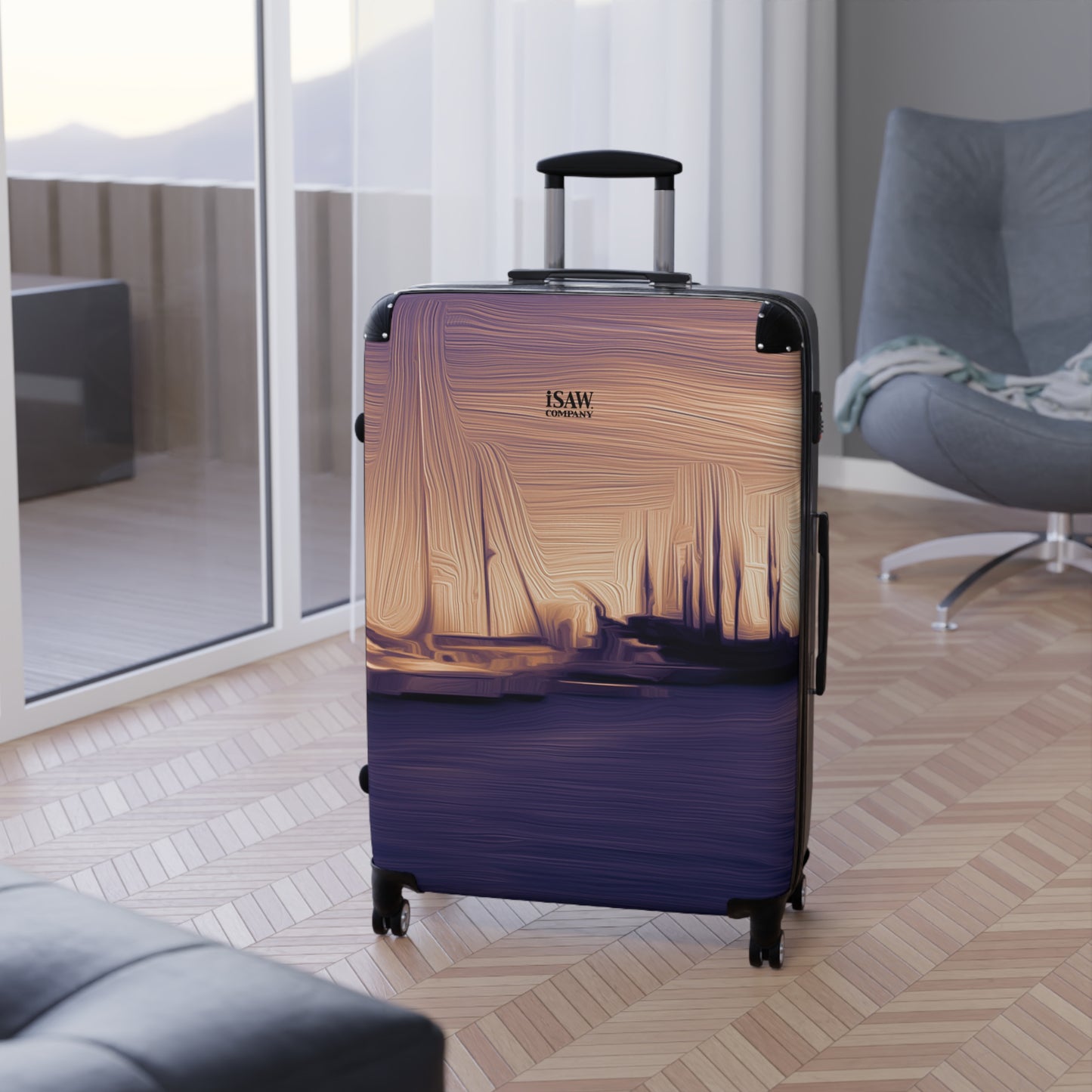 The Sleeping Yachts (at Sunset) - Hard - Shell Suitcase - iSAW Company