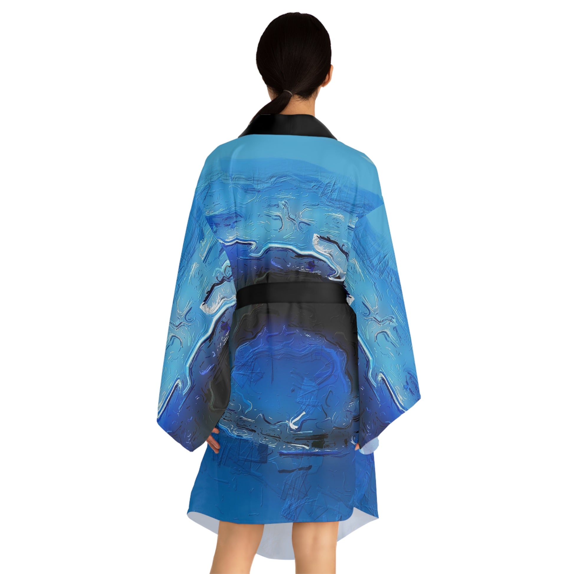 A Drop In The Ocean - Womens Long Sleeve Kimono Robe - iSAW Company