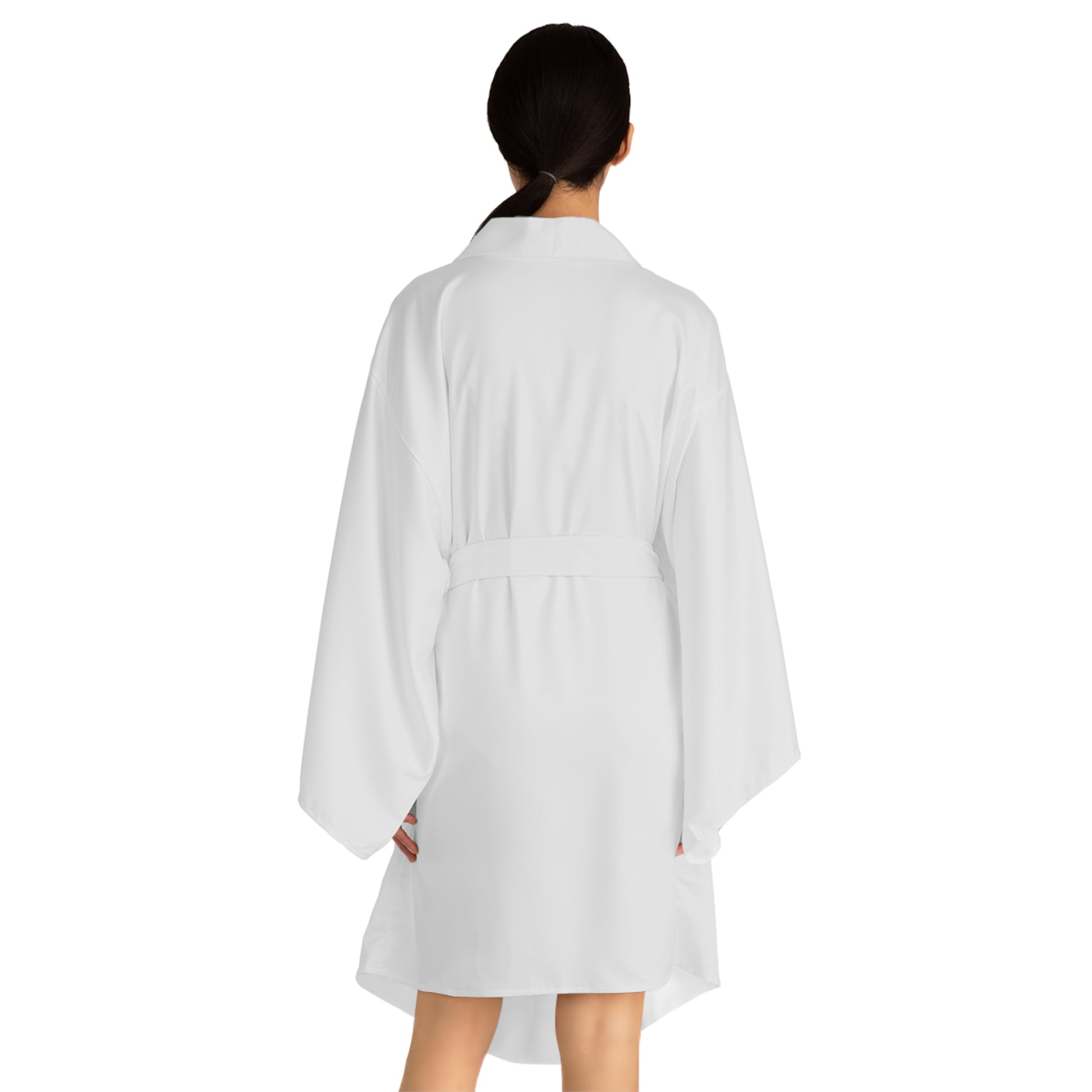 iSAW Womens White Long Sleeve Kimono Robe - iSAW Company