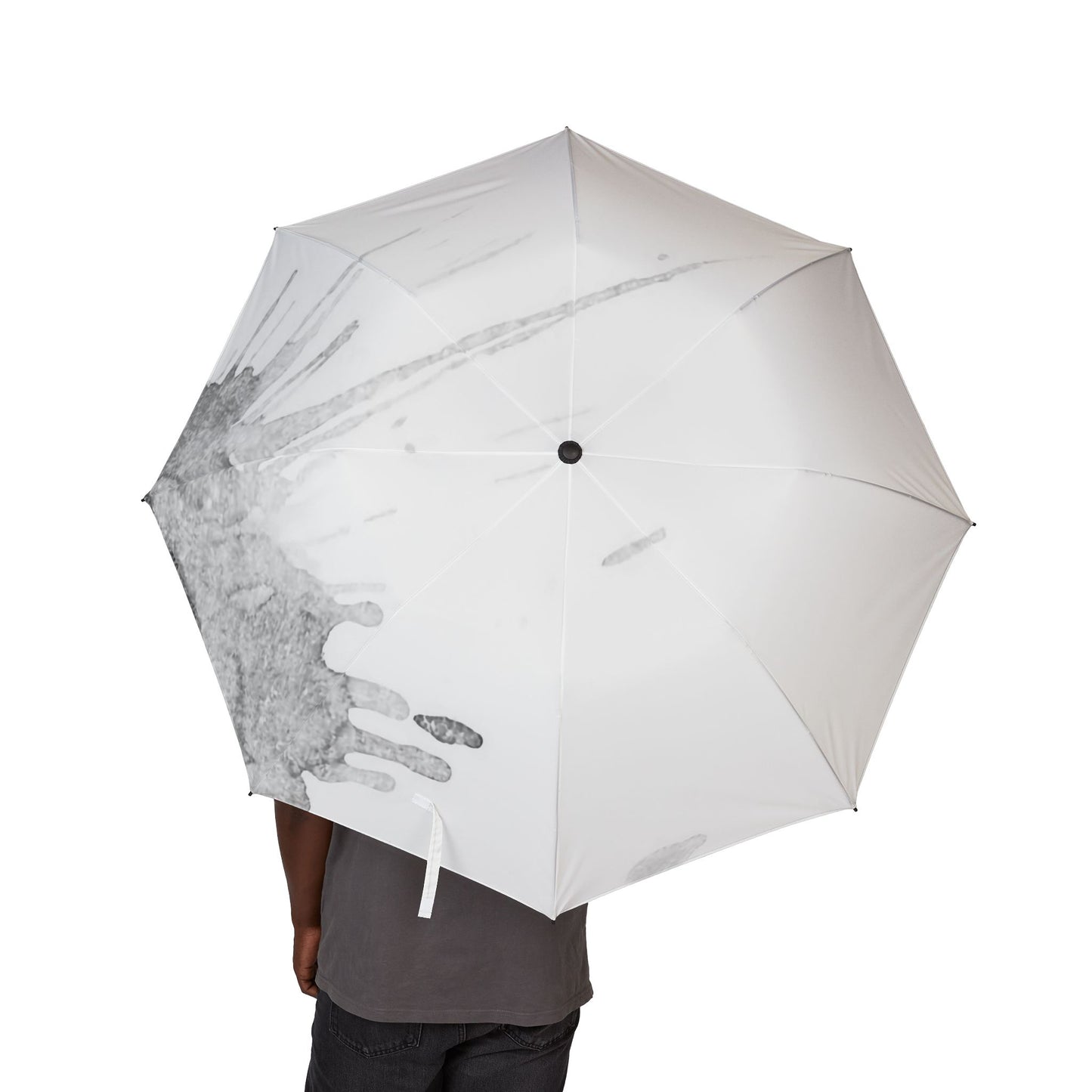Watercolour Grey Splash - Windproof Umbrella - iSAW Company
