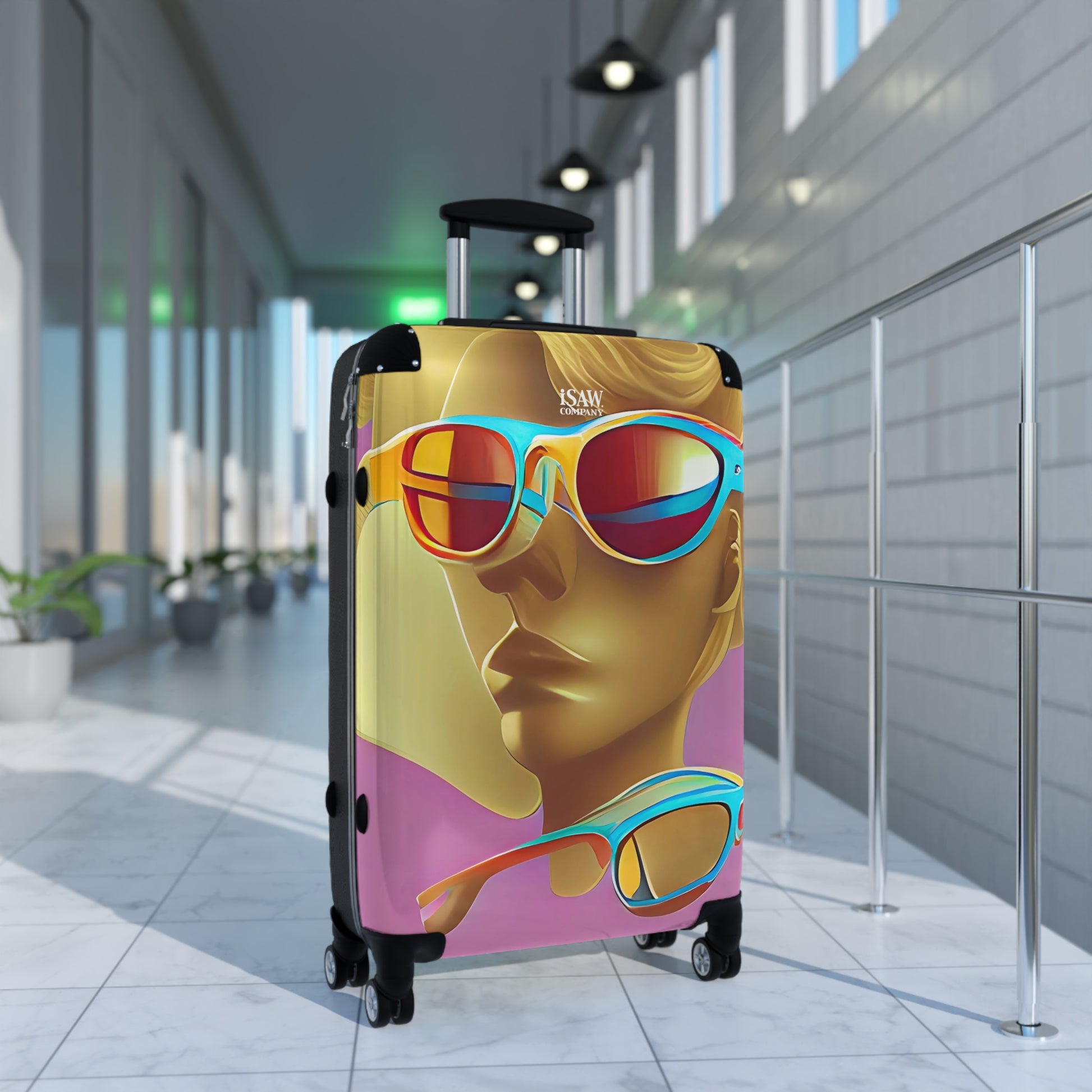 Retro Cool Pink - Hard - Shell Suitcase - iSAW Company