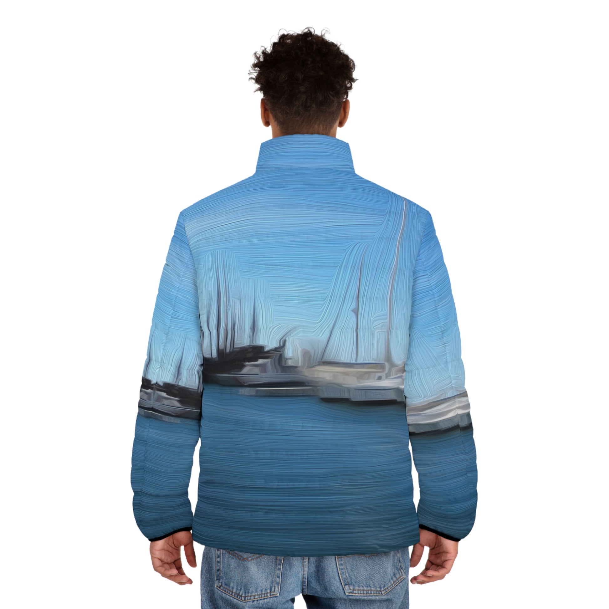 The Sleeping Yachts (at Morning) - Mens Puffer Jacket - iSAW Company