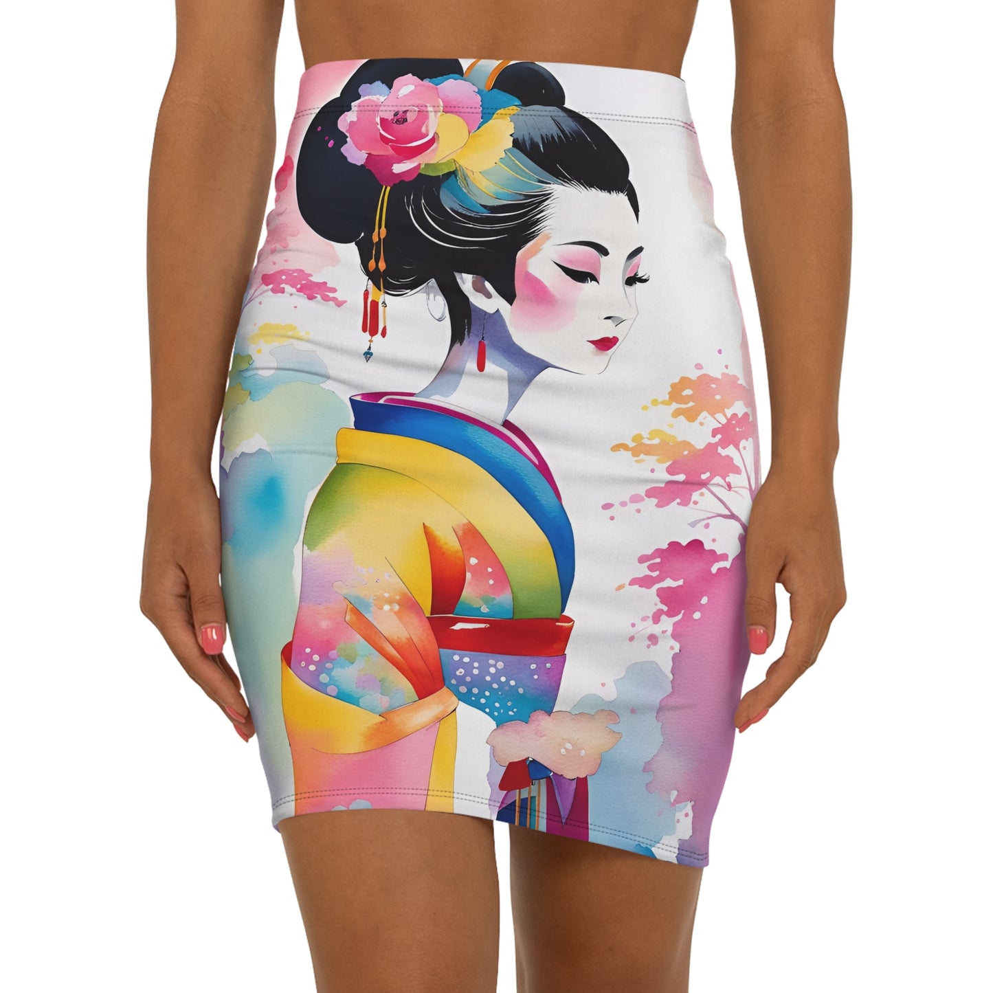 Geisha Girl - Womens Pencil Skirt - iSAW Company