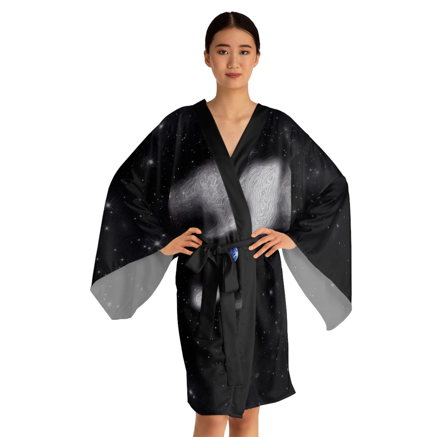 In The Quiet of Your Mind - Womens Long Sleeve Kimono Robe - iSAW Company