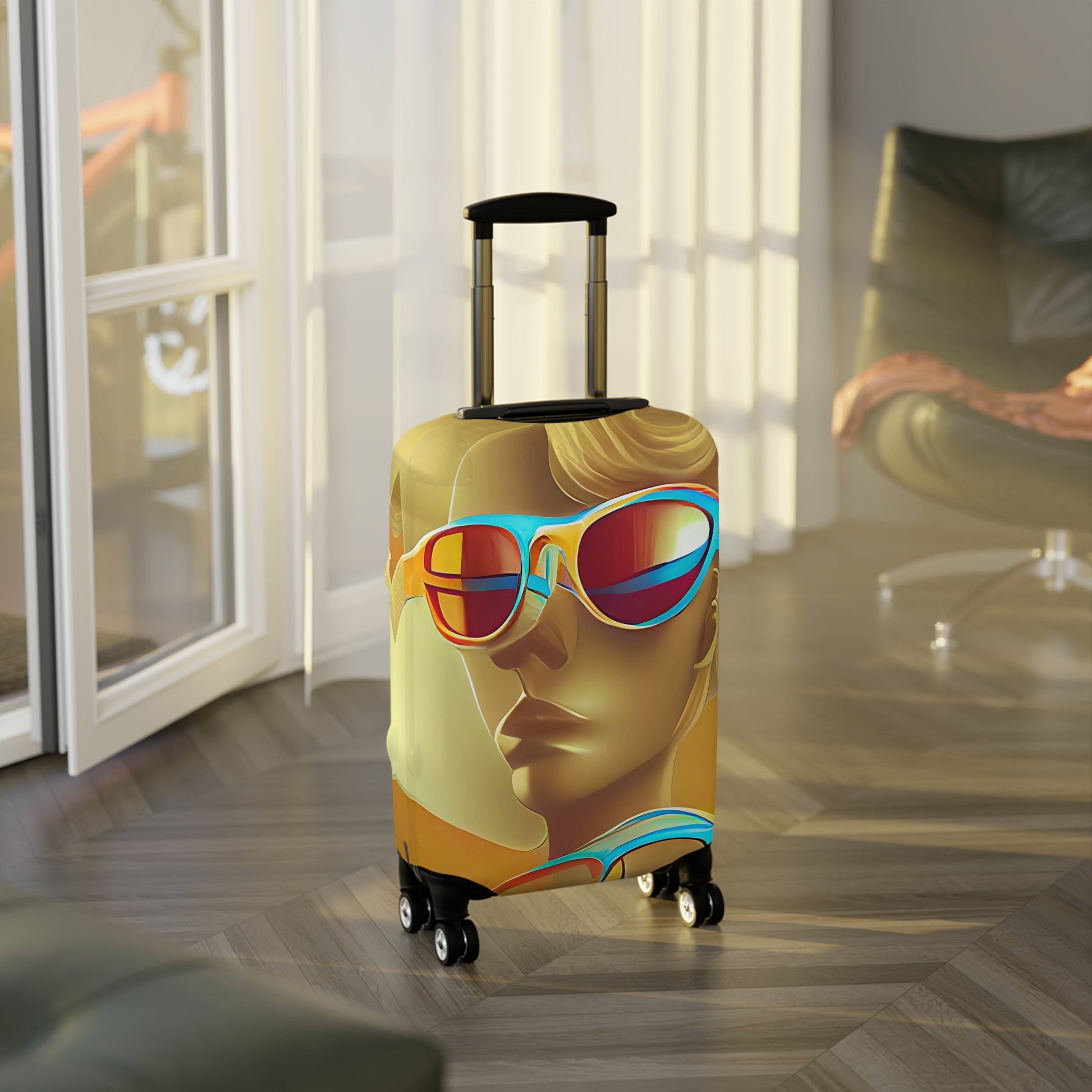 Retro Cool Orange – Protective Suitcase Cover - iSAW Company