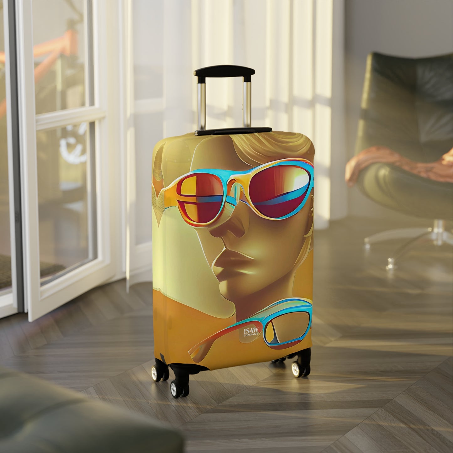 Retro Cool Orange – Protective Suitcase Cover - iSAW Company