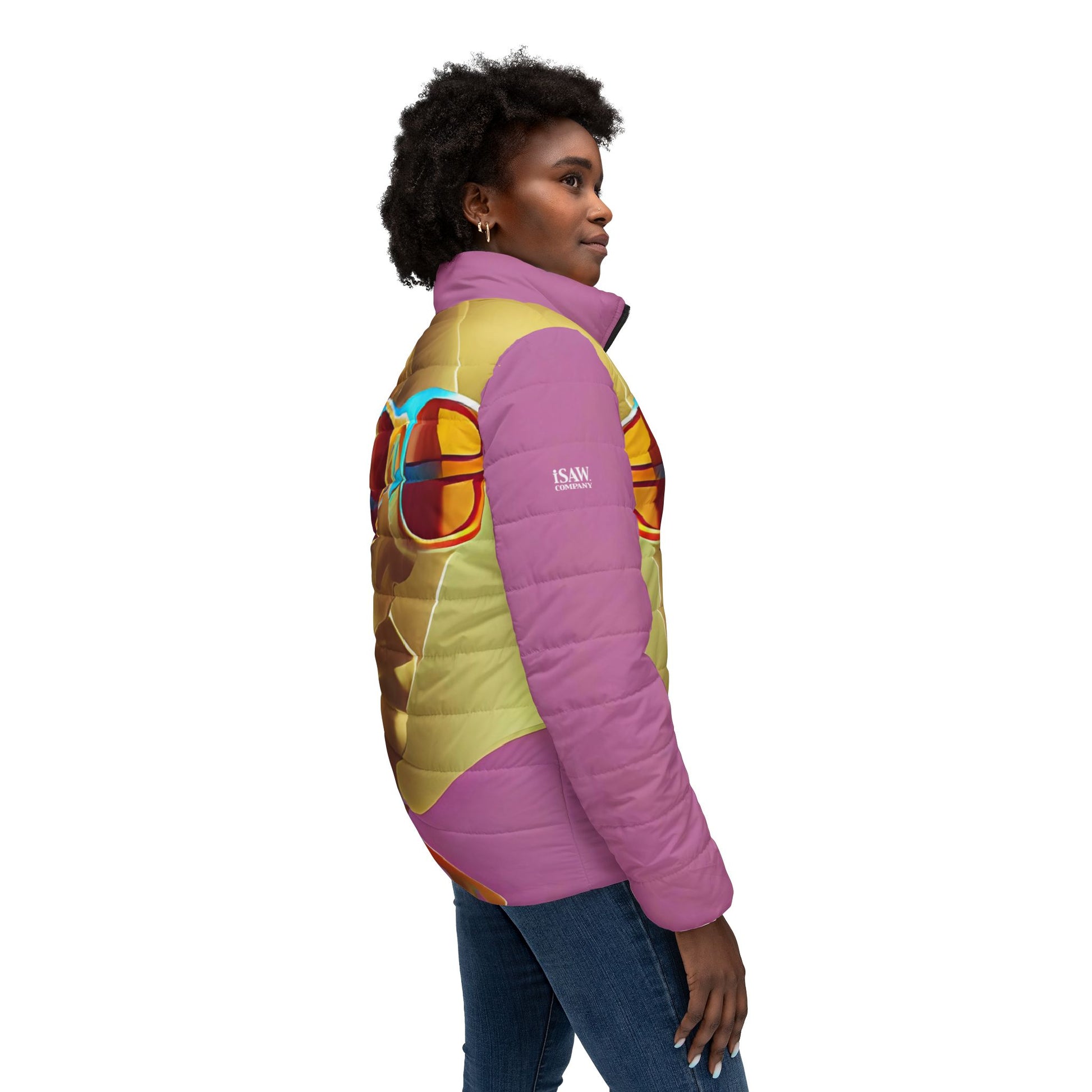 Retro Cool Pink - Womens Puffer Jacket - iSAW Company