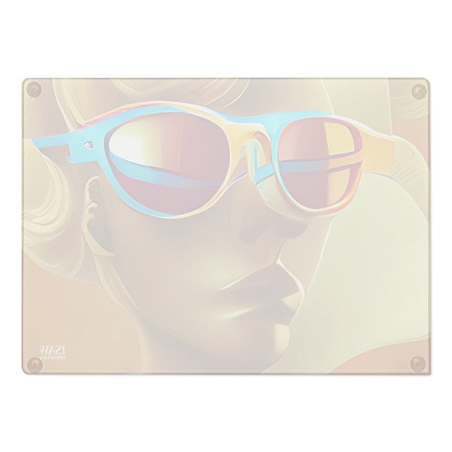 Retro Cool Orange - Glass Cutting Board - iSAW Company