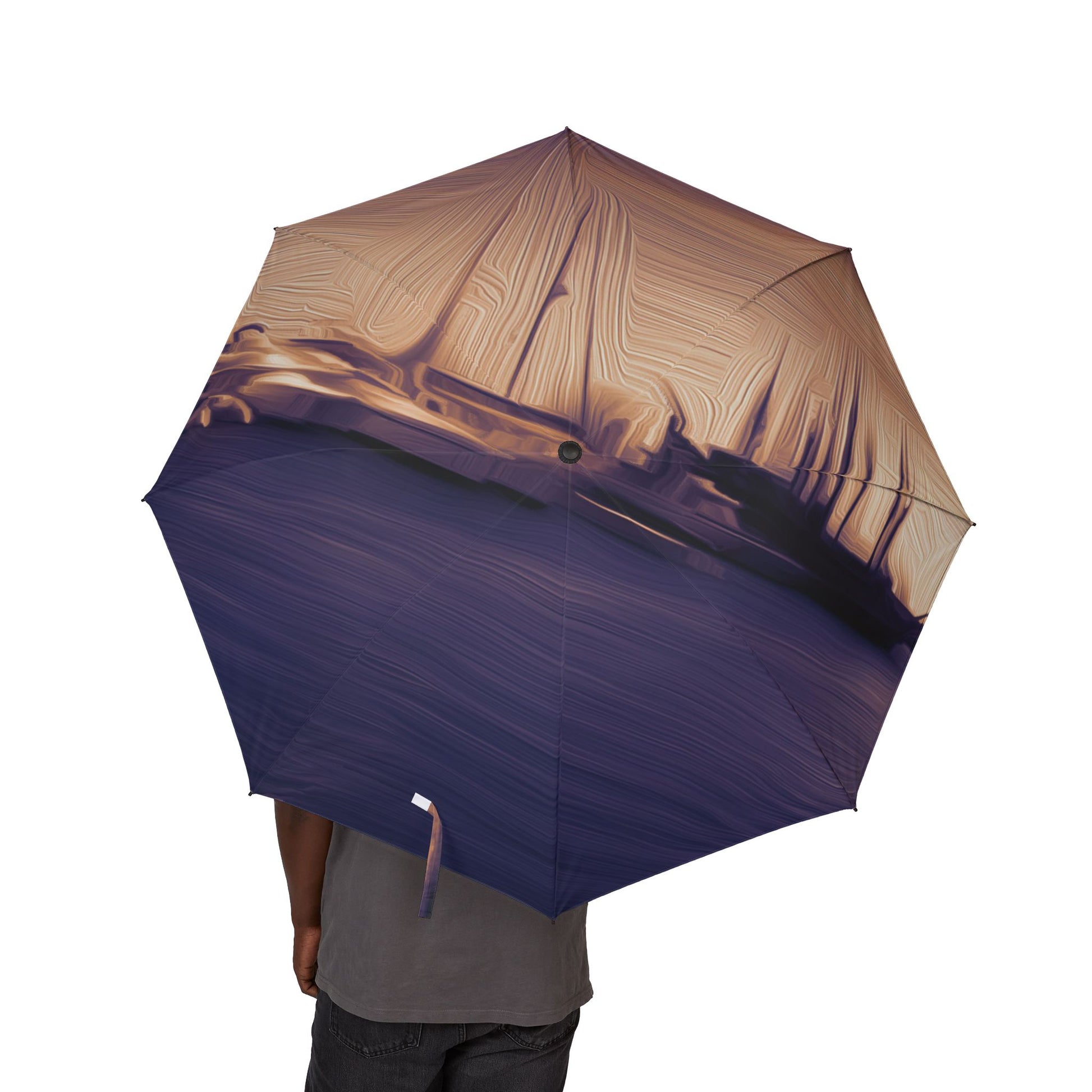 The Sleeping Yachts (at Sunset) - Windproof Umbrella - iSAW Company