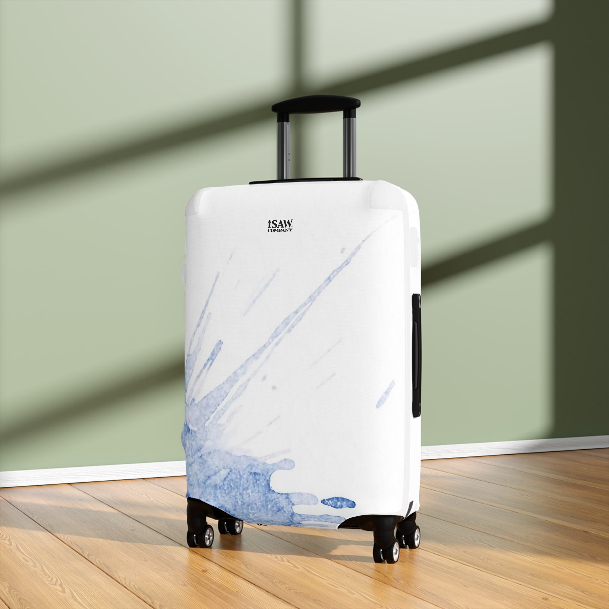 Watercolour Blue Splash – Protective Suitcase Cover - iSAW Company