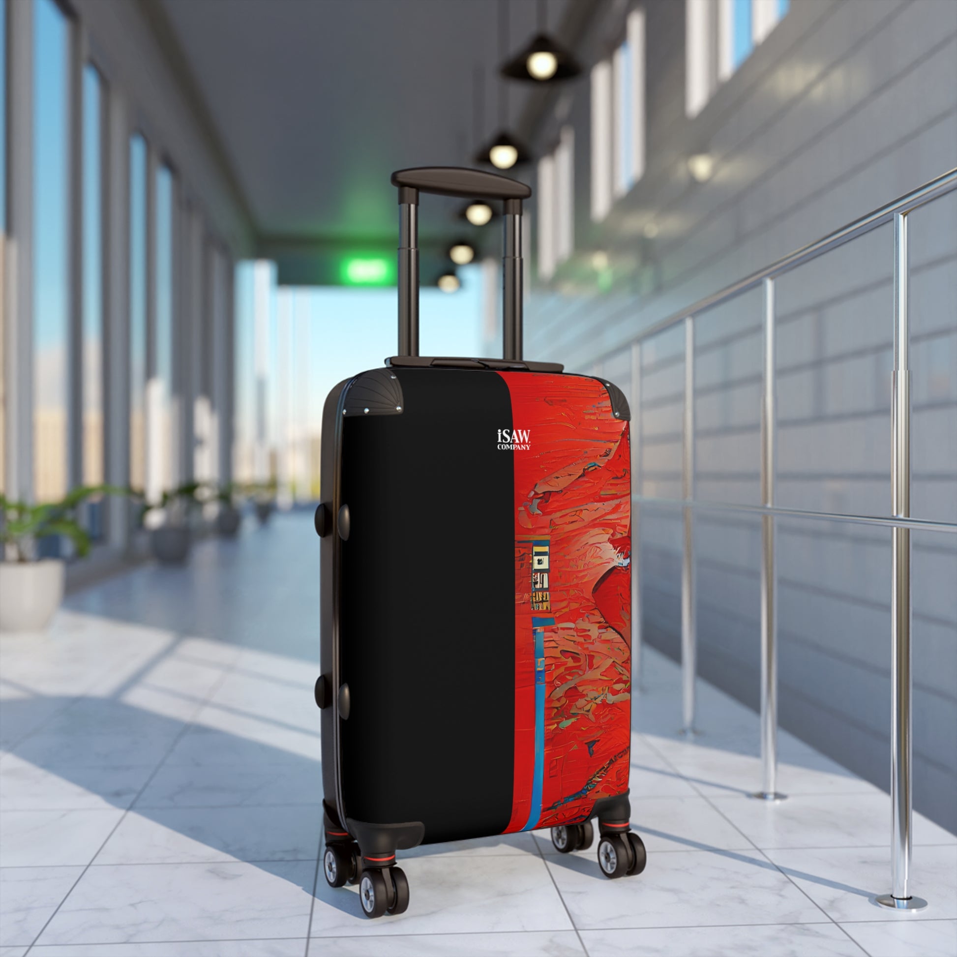 Half Black Half Hónghǎi - Hard - Shell Suitcase - iSAW Company