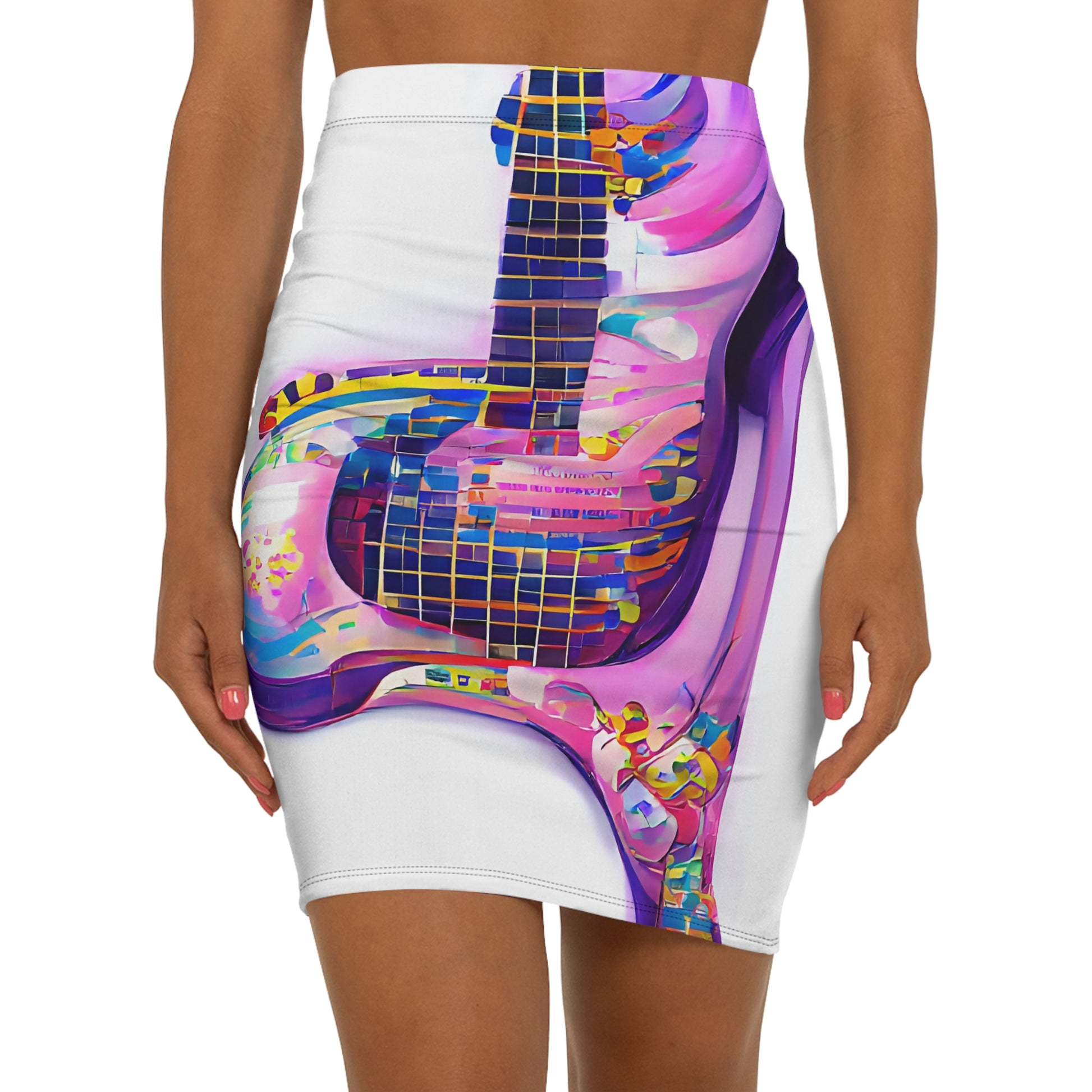 Hippie Guitar - Womens Pencil Skirt - iSAW Company